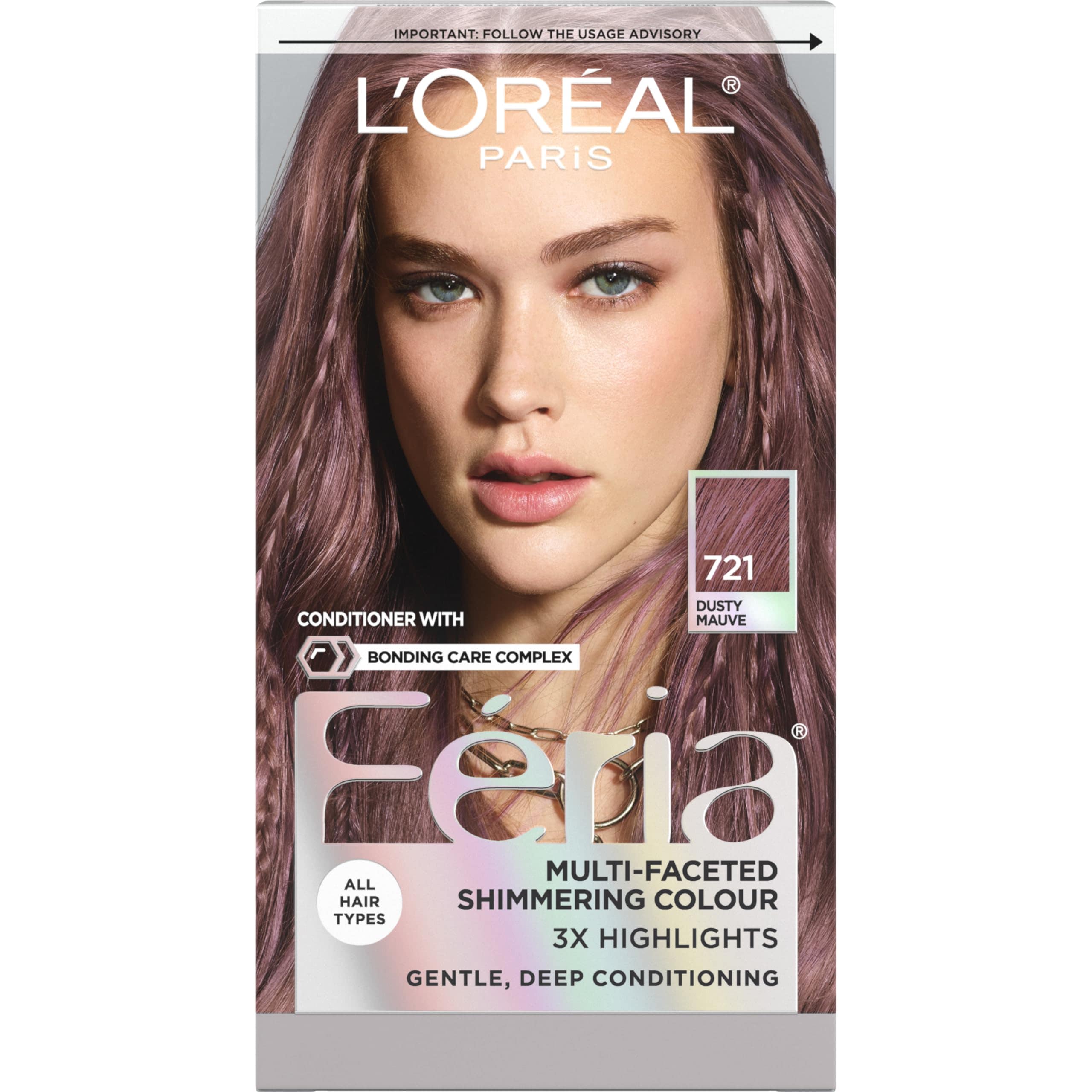 Kit De Tinte Para El Cabello L'oreal Paris Feria 721 Dusty Mauve Permanent - Venta Internacional. $797