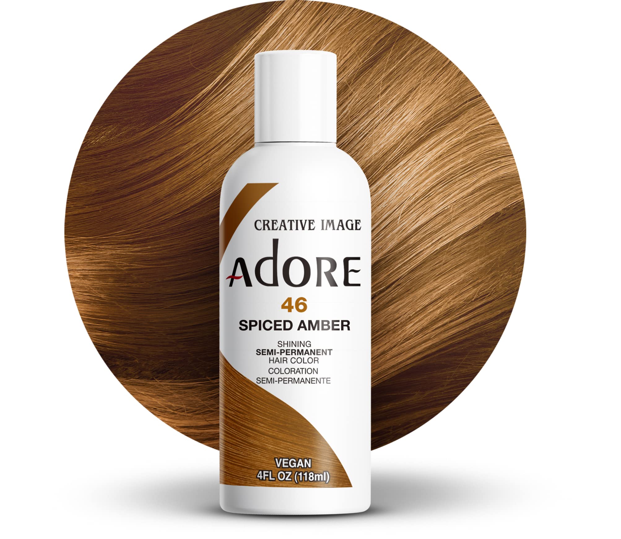 Tinte Para El Cabello Adore, Semipermanente, Ámbar Especiado, 120 Ml, Vegano, Marrón - Venta Internacional.