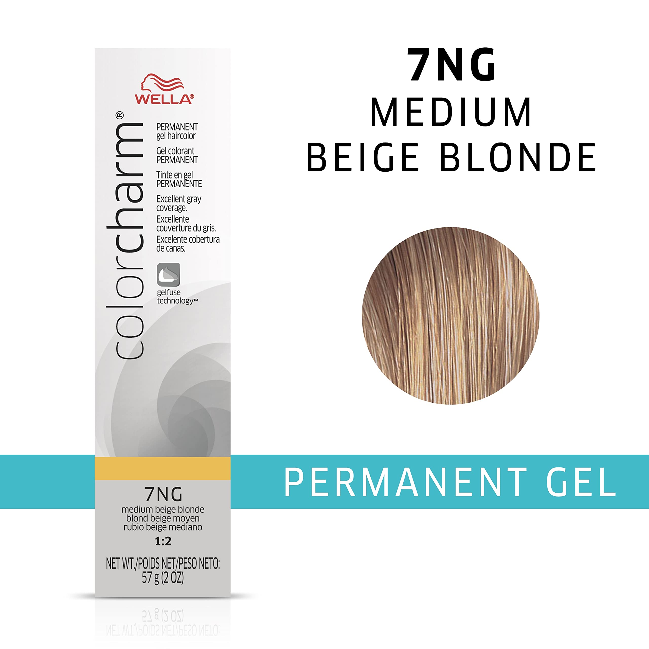 Foto 3 pulgar | Tinte De Pelo Wella Colorcharm Permanent Gel 7ng Medium Beige - Venta Internacional.