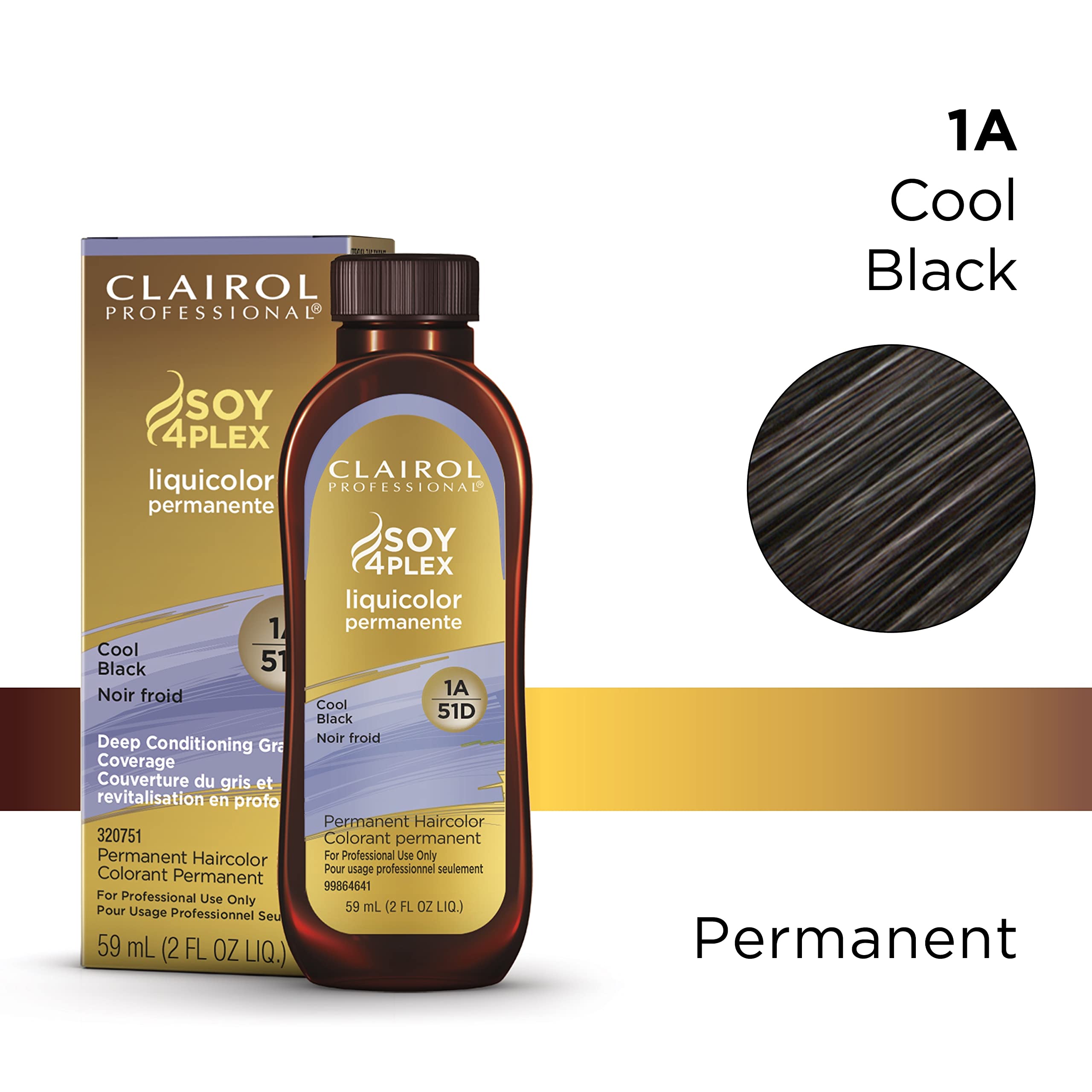 Foto 3 pulgar | Tinte Para El Cabello Clairol Professional Liquicolor 1a Cool Black 60 Ml - Venta Internacional.