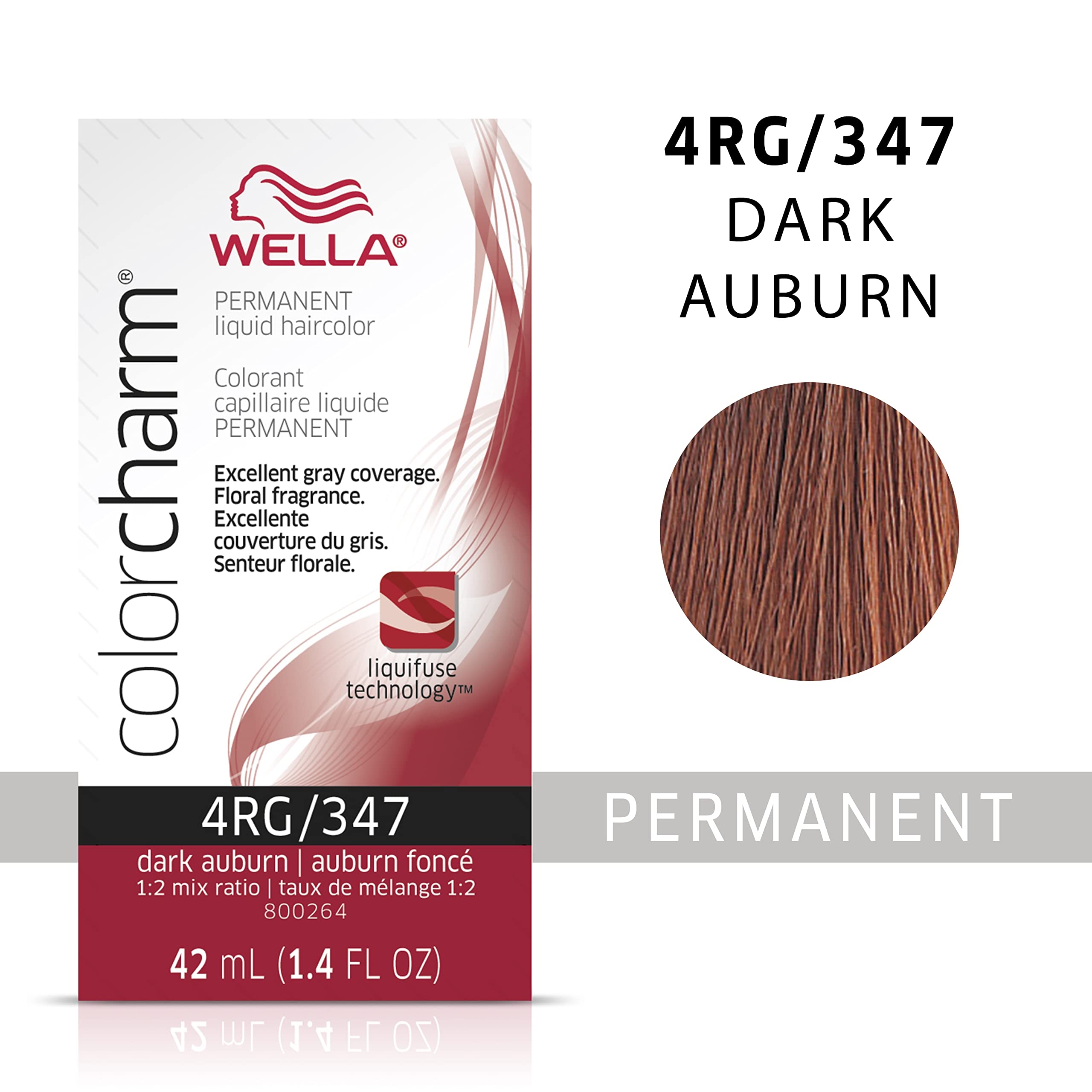 Foto 3 pulgar | Tinte De Pelo Wella Color Charm Líquido Permanente 4rg Castaño Oscuro - Venta Internacional.