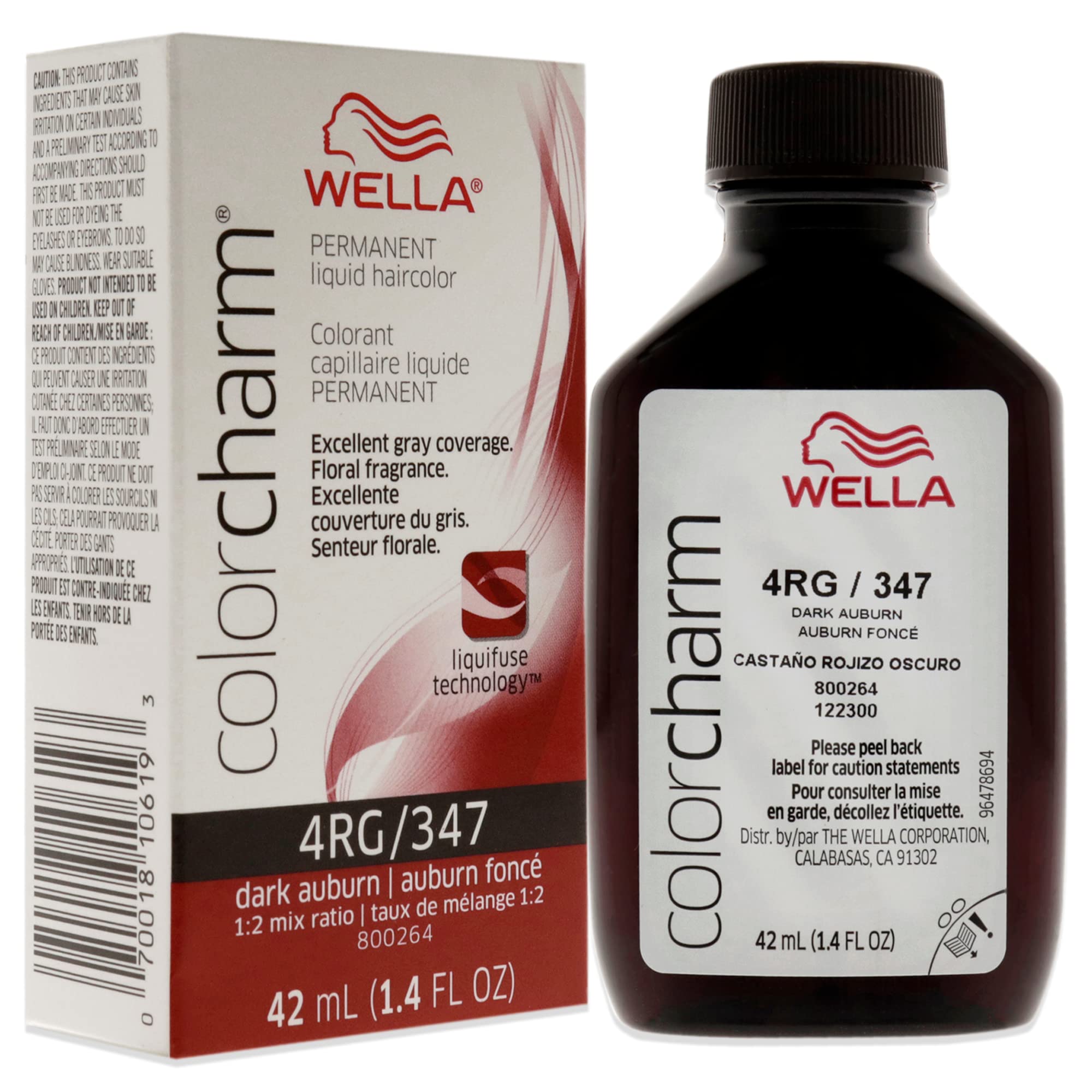 Foto 4 pulgar | Tinte De Pelo Wella Color Charm Líquido Permanente 4rg Castaño Oscuro - Venta Internacional.