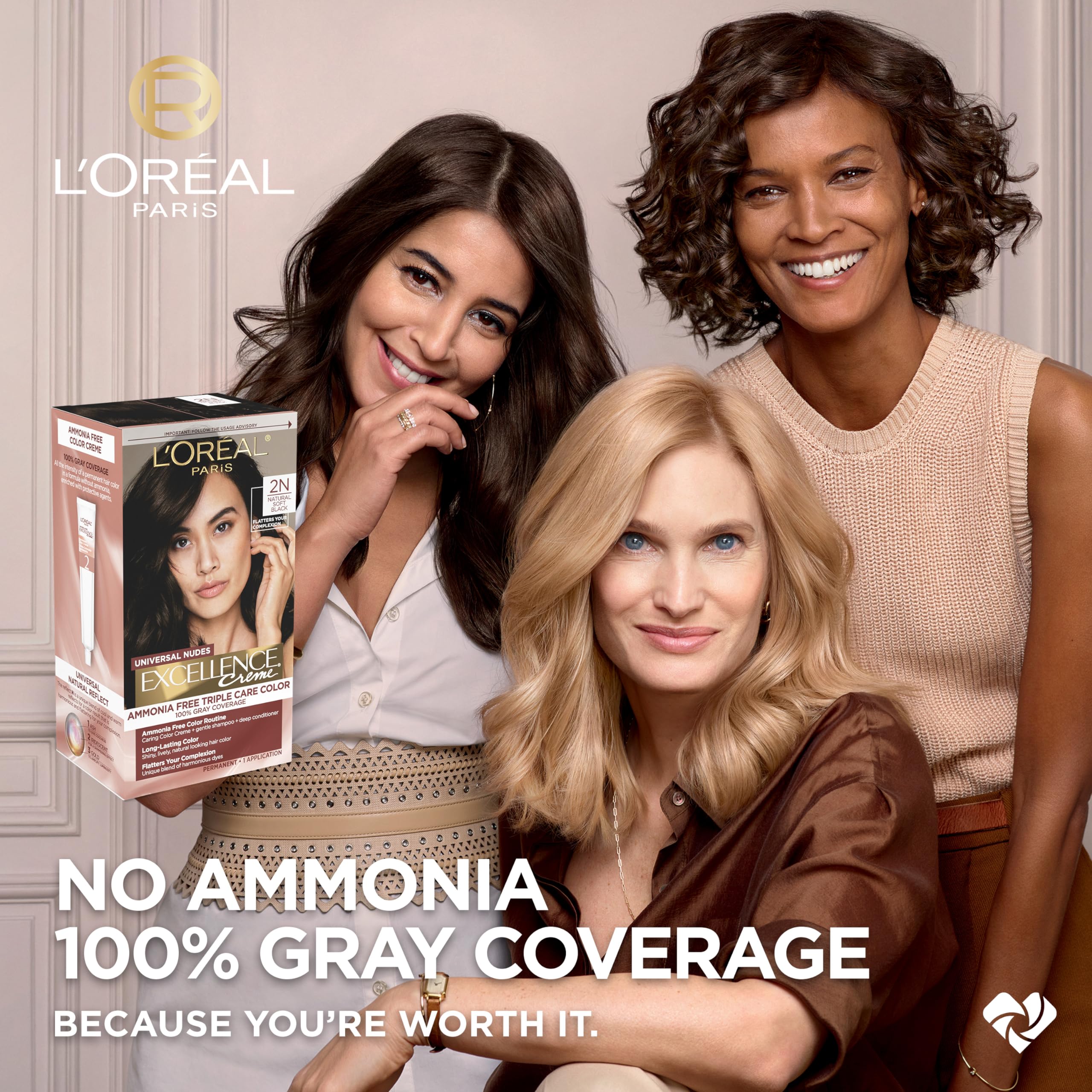 Foto 3 pulgar | Tinte Para El Cabello L'oréal Paris Excellence Universal Nudes 2n Black - Venta Internacional.