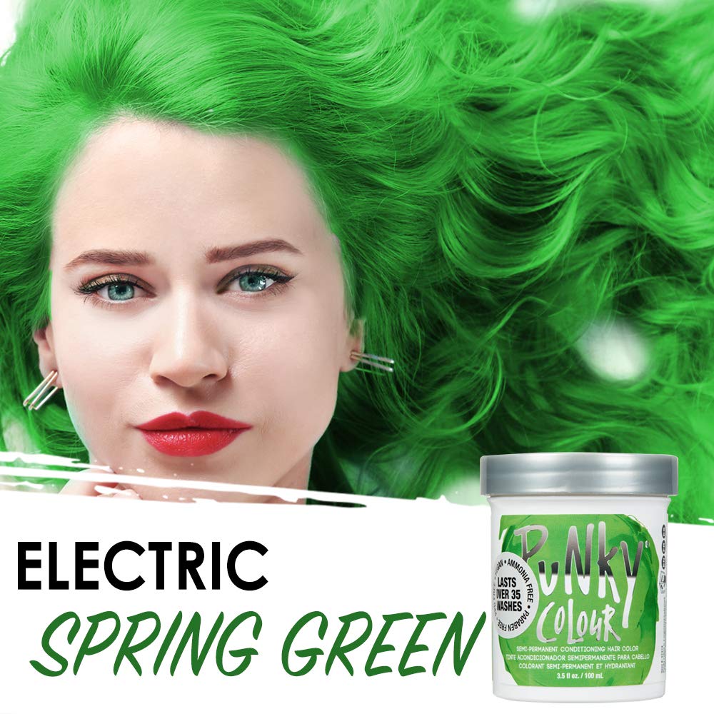 Foto 3 pulgar | Tinte De Pelo Punky Spring Green Semipermanente 100 Ml - Venta Internacional.