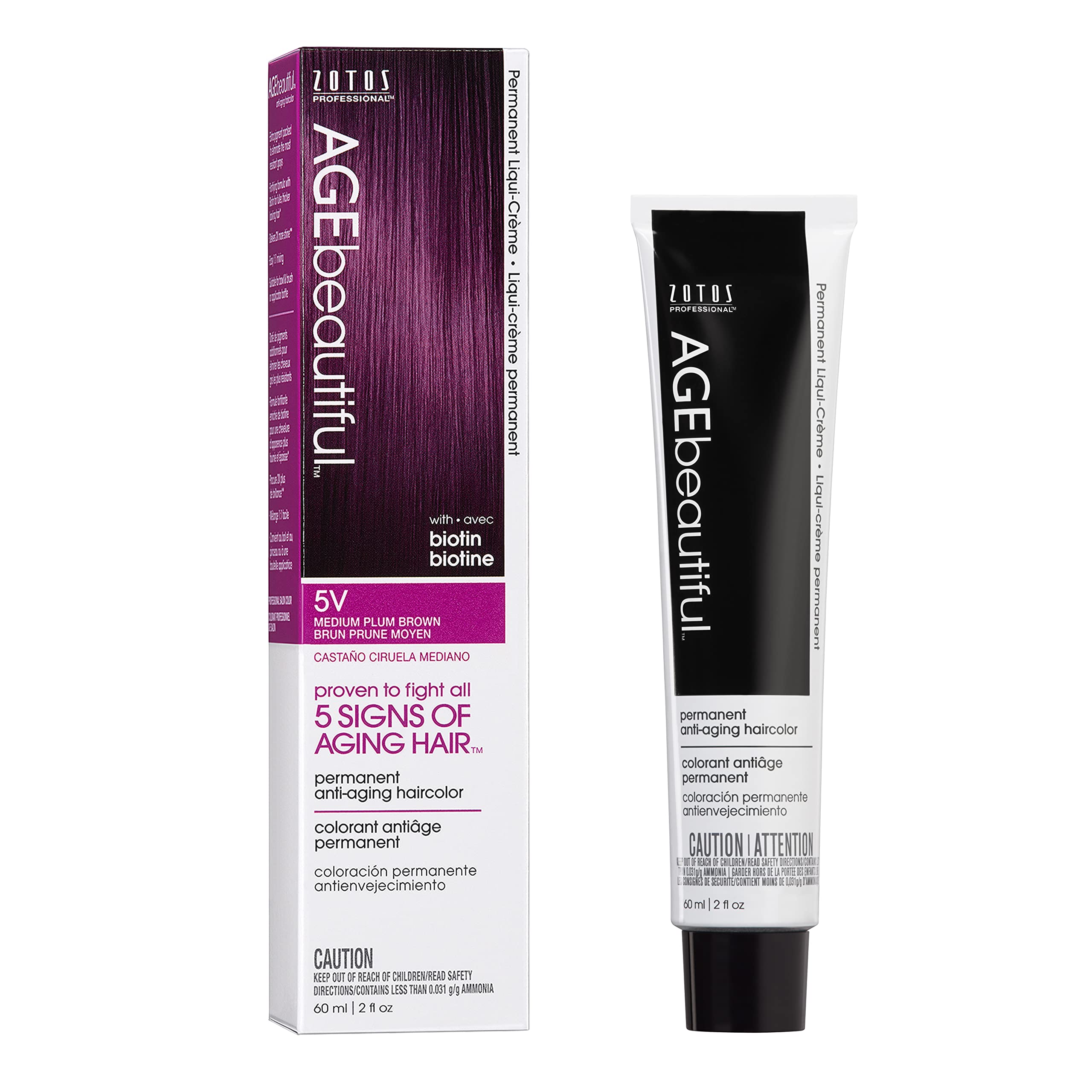 Tinte De Pelo Age Beautiful Liqui Creme 5v Medium Plum Brown - Venta Internacional.