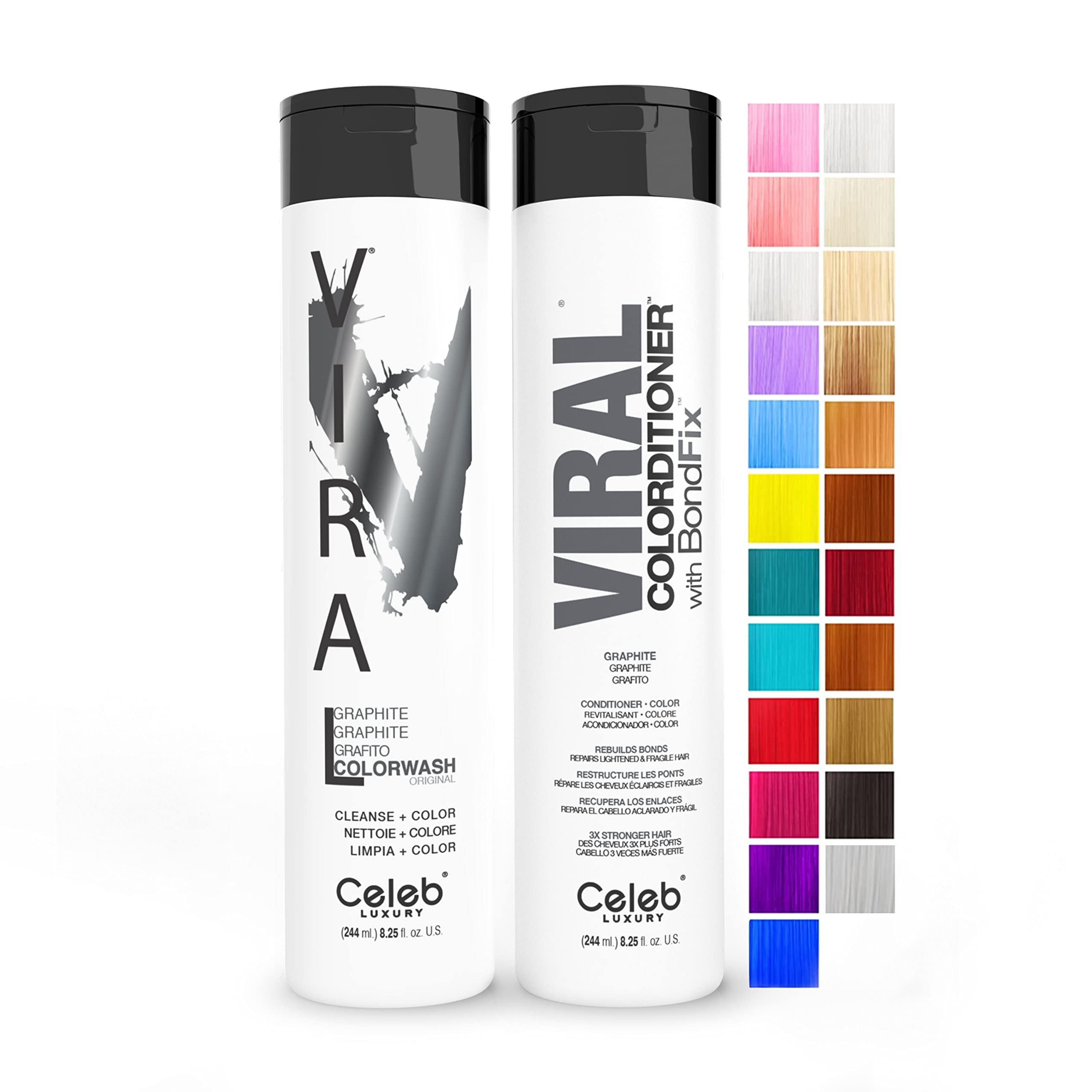 Shampoo + Bondfix Rebuilder Celeb Luxury Colorwash 245 Ml X2 - Venta Internacional.