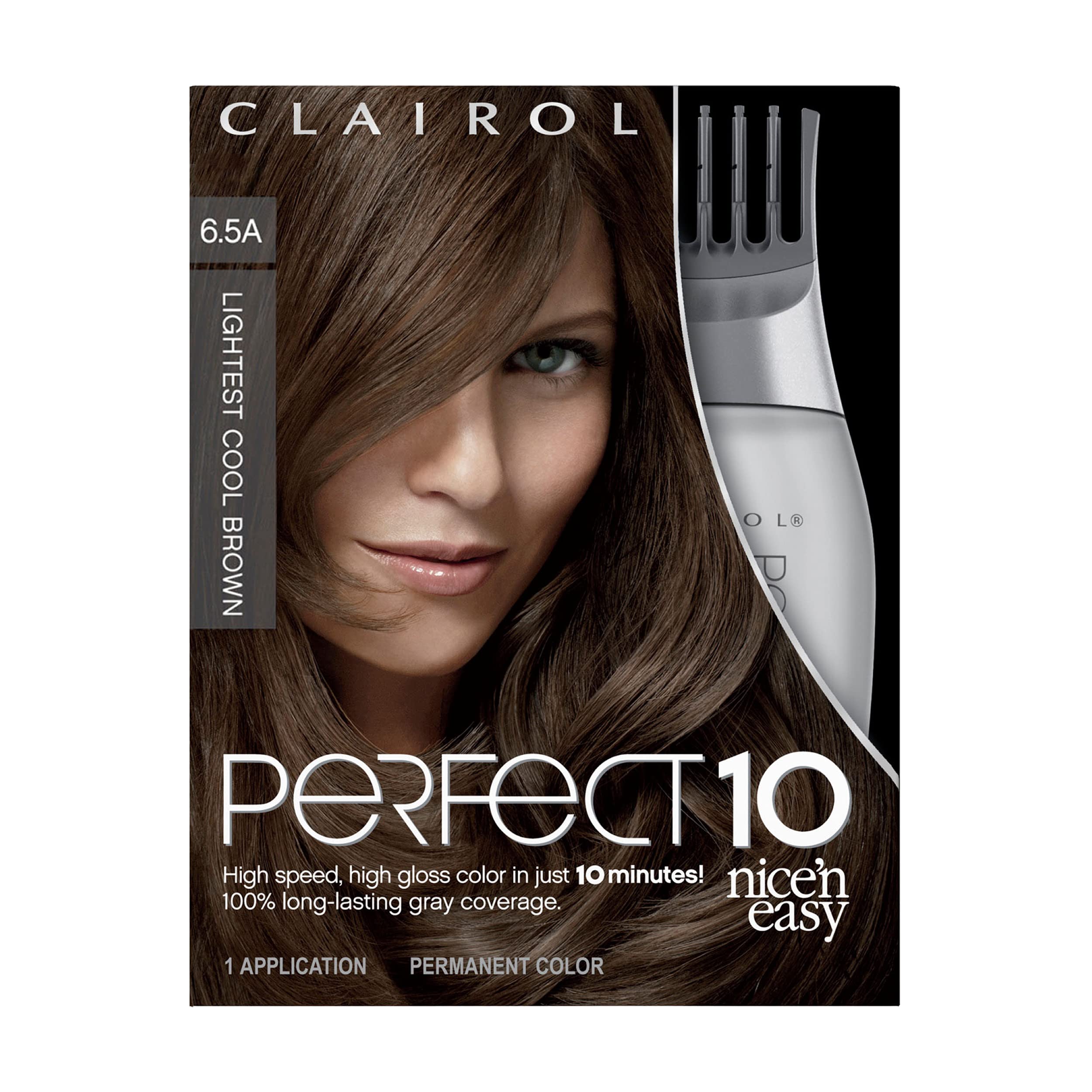 Tinte Para El Cabello Clairol Nice'n Easy Perfect 10, 6.5 A, Marrón Frío Más Claro - Venta Internacional.