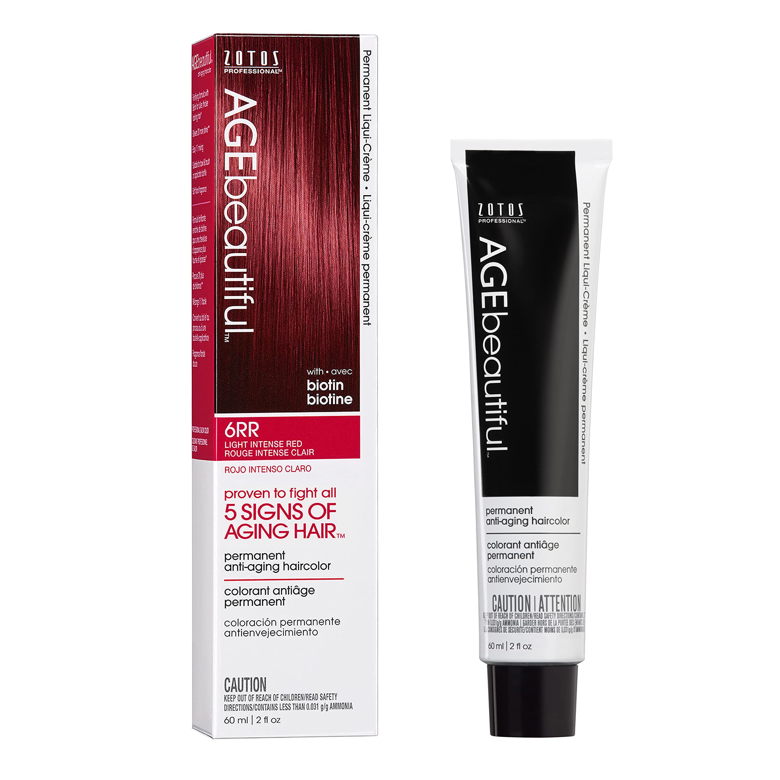 Tinte De Pelo Age Beautiful Liqui Creme 6rr Rojo Ligero Intenso - Venta Internacional. $548