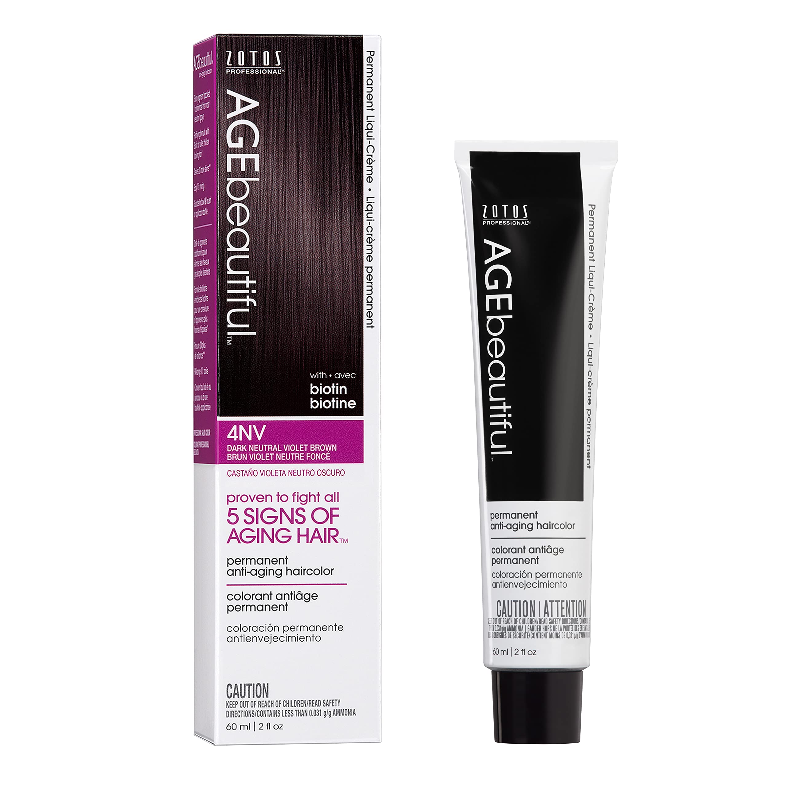 Tinte De Pelo Age Beautiful Liqui Creme 4nv Violeta Oscuro Neutro - Venta Internacional. $582
