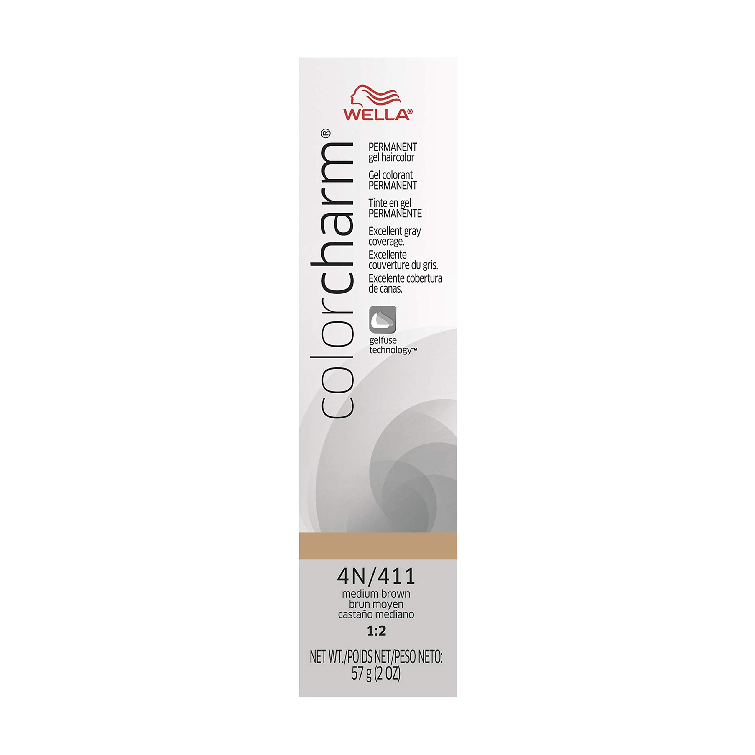 Color De Cabello Wella Color Charm, Gel Permanente 4n, Marrón Medio - Venta Internacional.