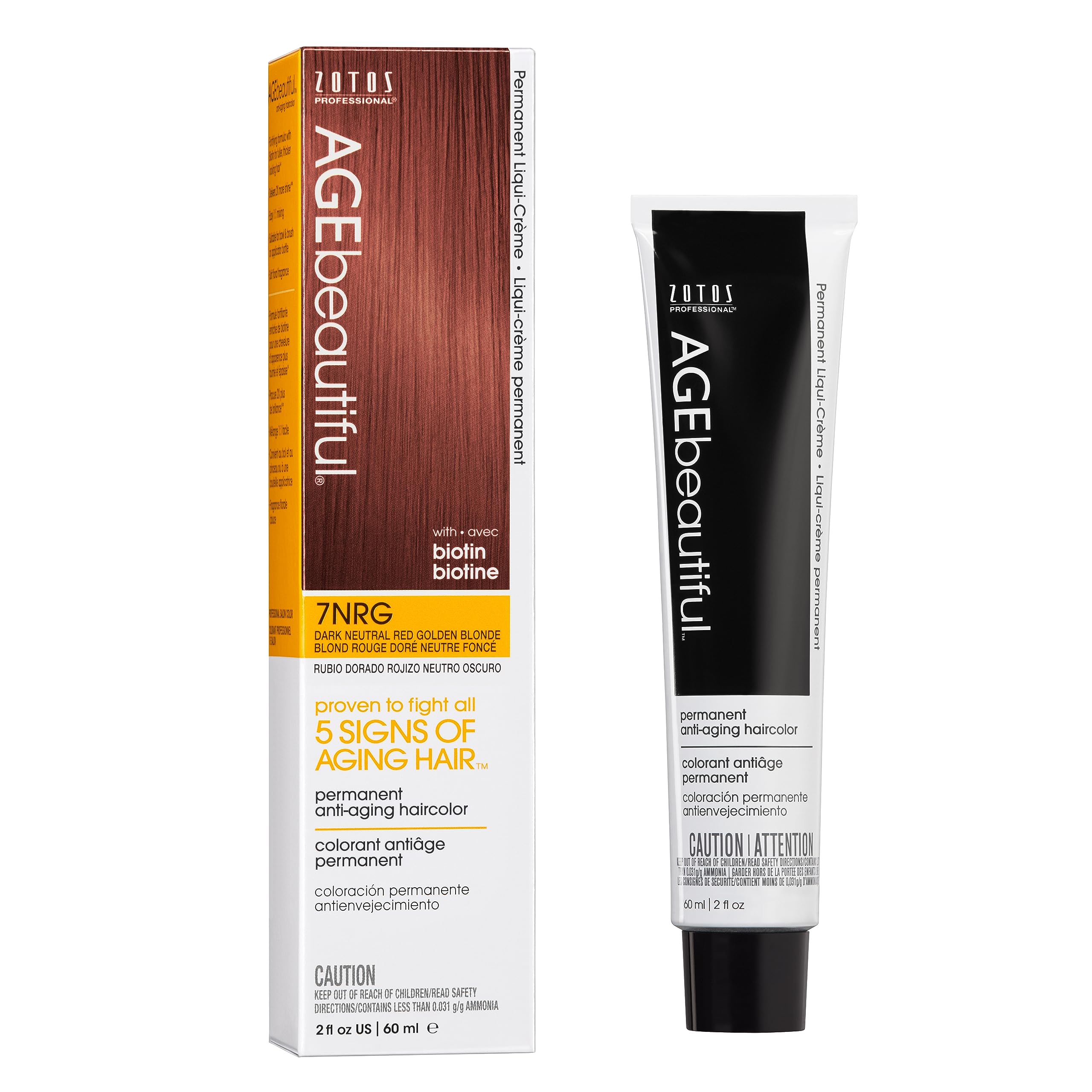 Tinte De Pelo Age Beautiful Liqui Creme 7nrg Rojo Neutro Oscuro - Venta Internacional.