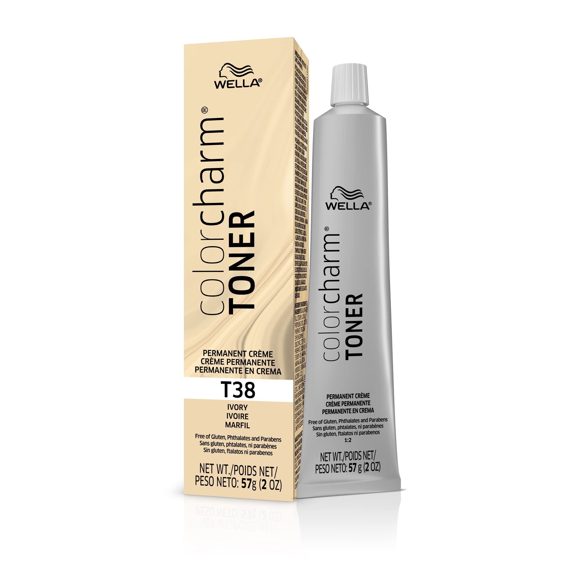 Tónico Para El Cabello Wella Color Charm T38 Ivory, 60 Ml, Crema Permanente - Venta Internacional.