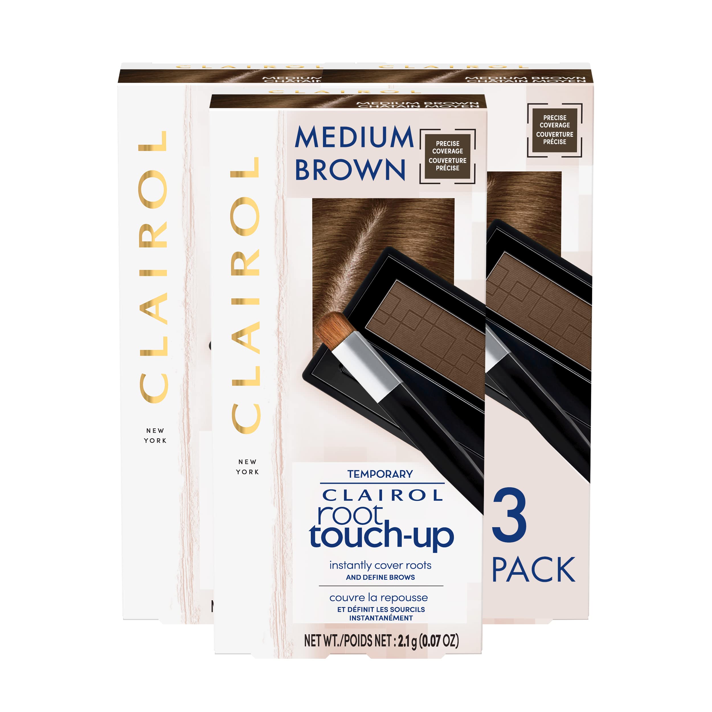 Polvo Corrector Temporal Root Touch-up Clairol, Paquete De 3 - Venta Internacional.