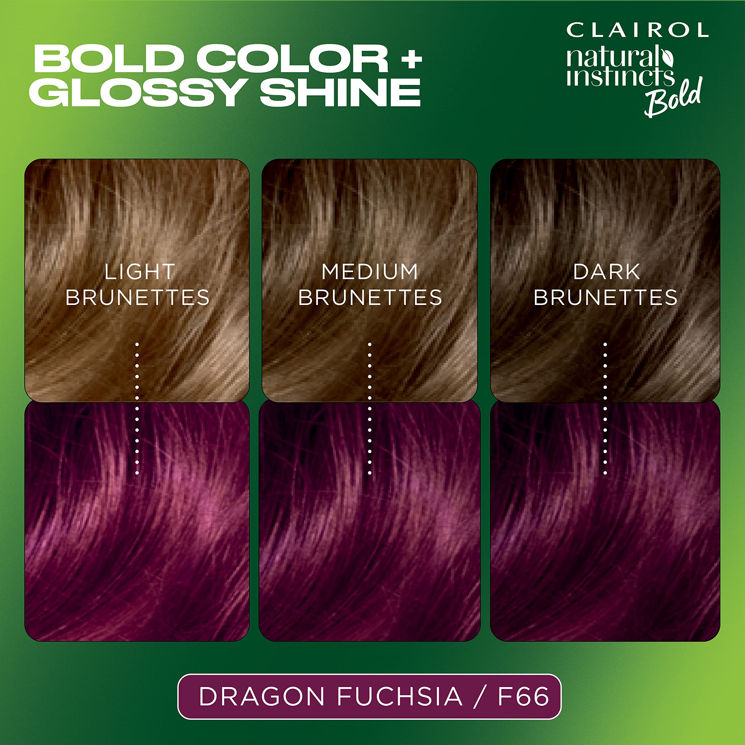 Foto 3 pulgar | Tinte Para El Cabello Clairol Natural Instincts Bold F66 Dragon Fucsia - Venta Internacional.