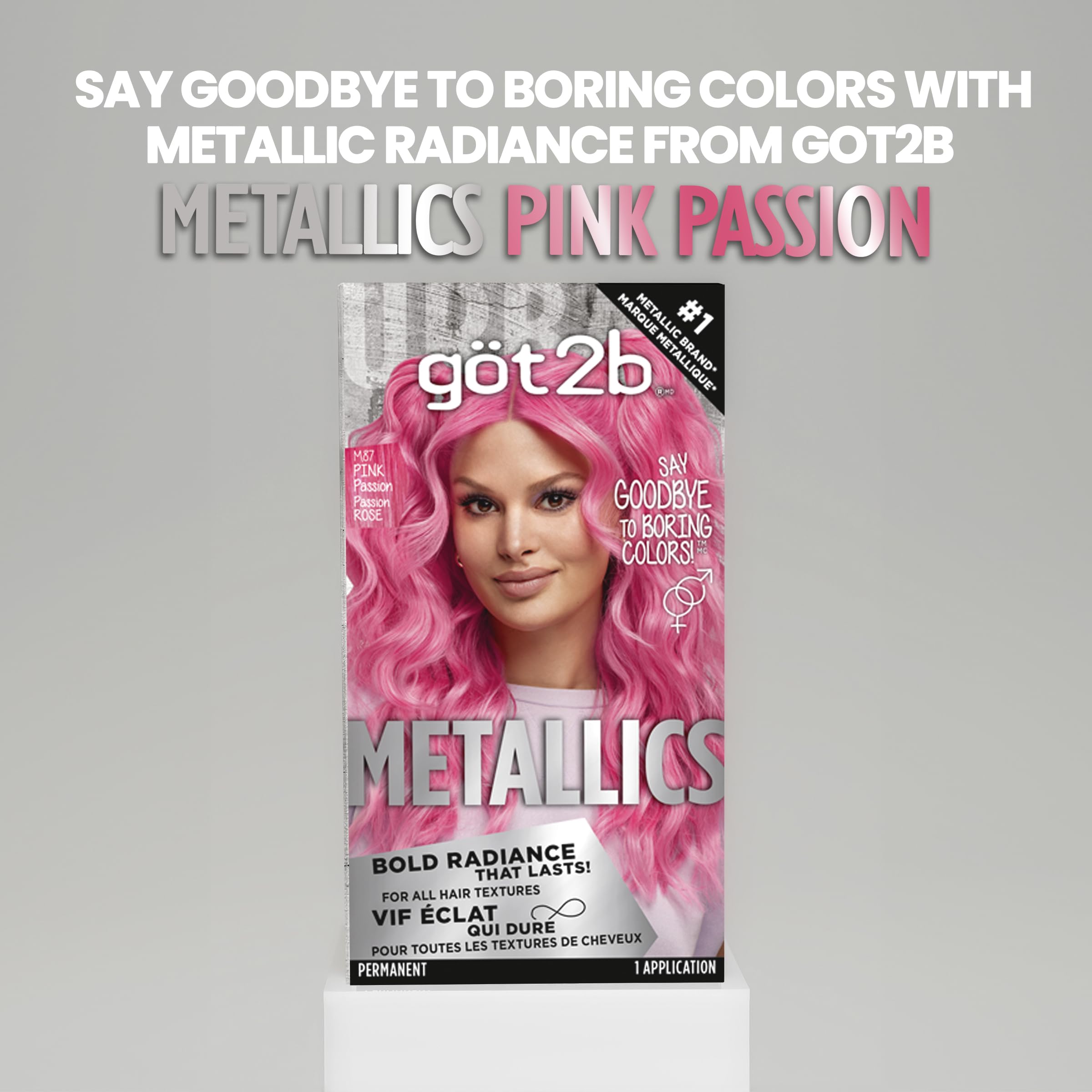 Foto 3 pulgar | Tinte De Pelo Got2b Metallics M87 Pink Passion Permanent - Venta Internacional.