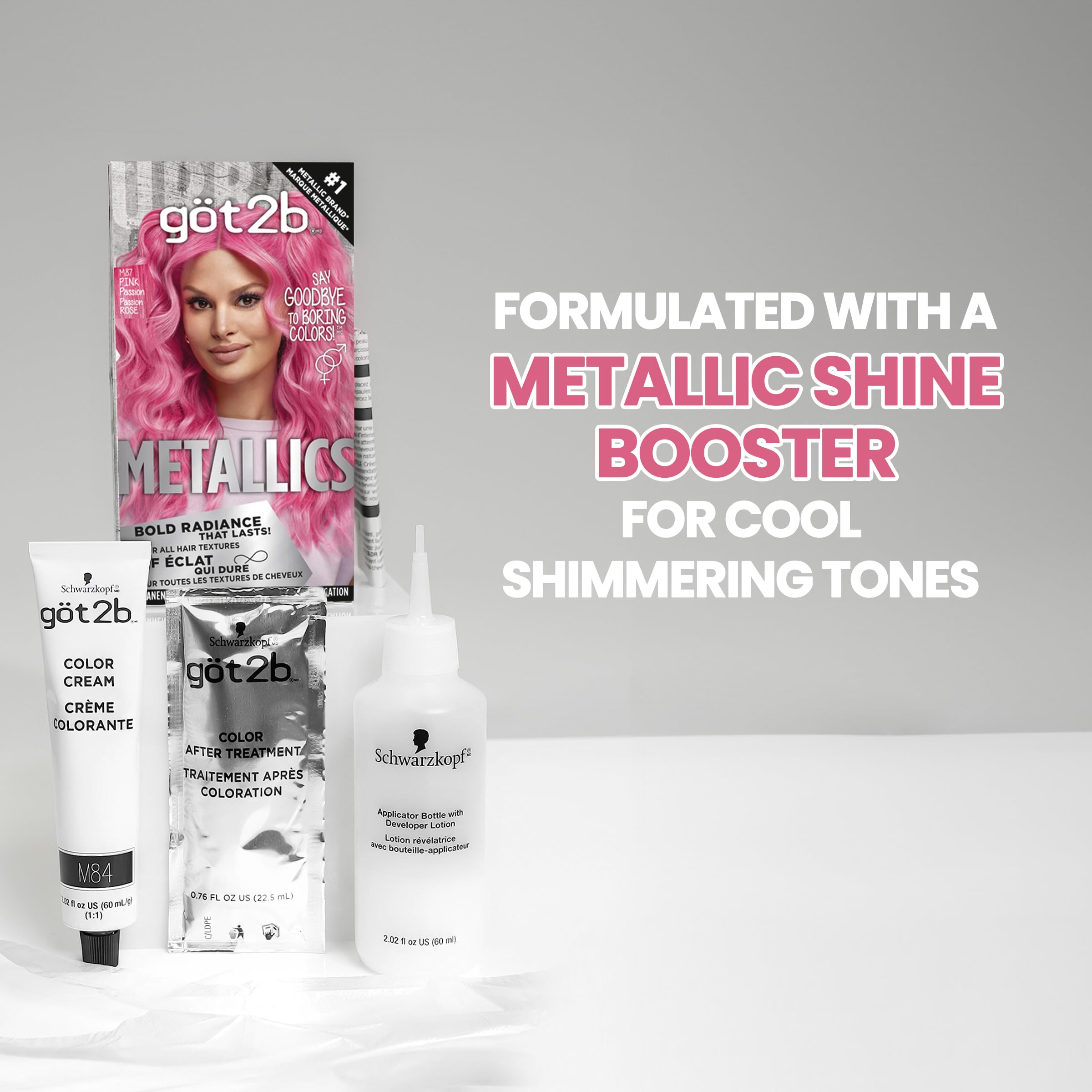 Foto 6 pulgar | Tinte De Pelo Got2b Metallics M87 Pink Passion Permanent - Venta Internacional.