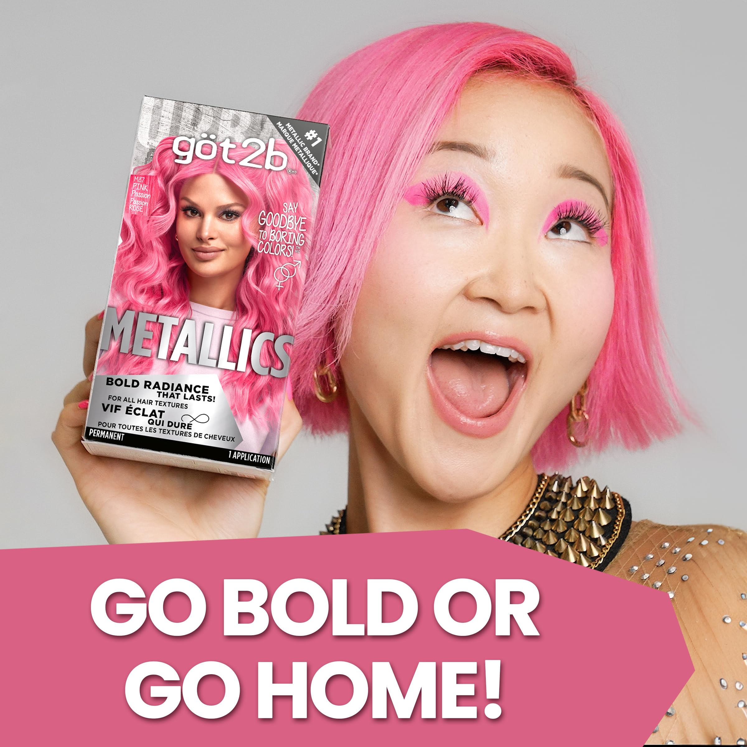 Foto 8 pulgar | Tinte De Pelo Got2b Metallics M87 Pink Passion Permanent - Venta Internacional.