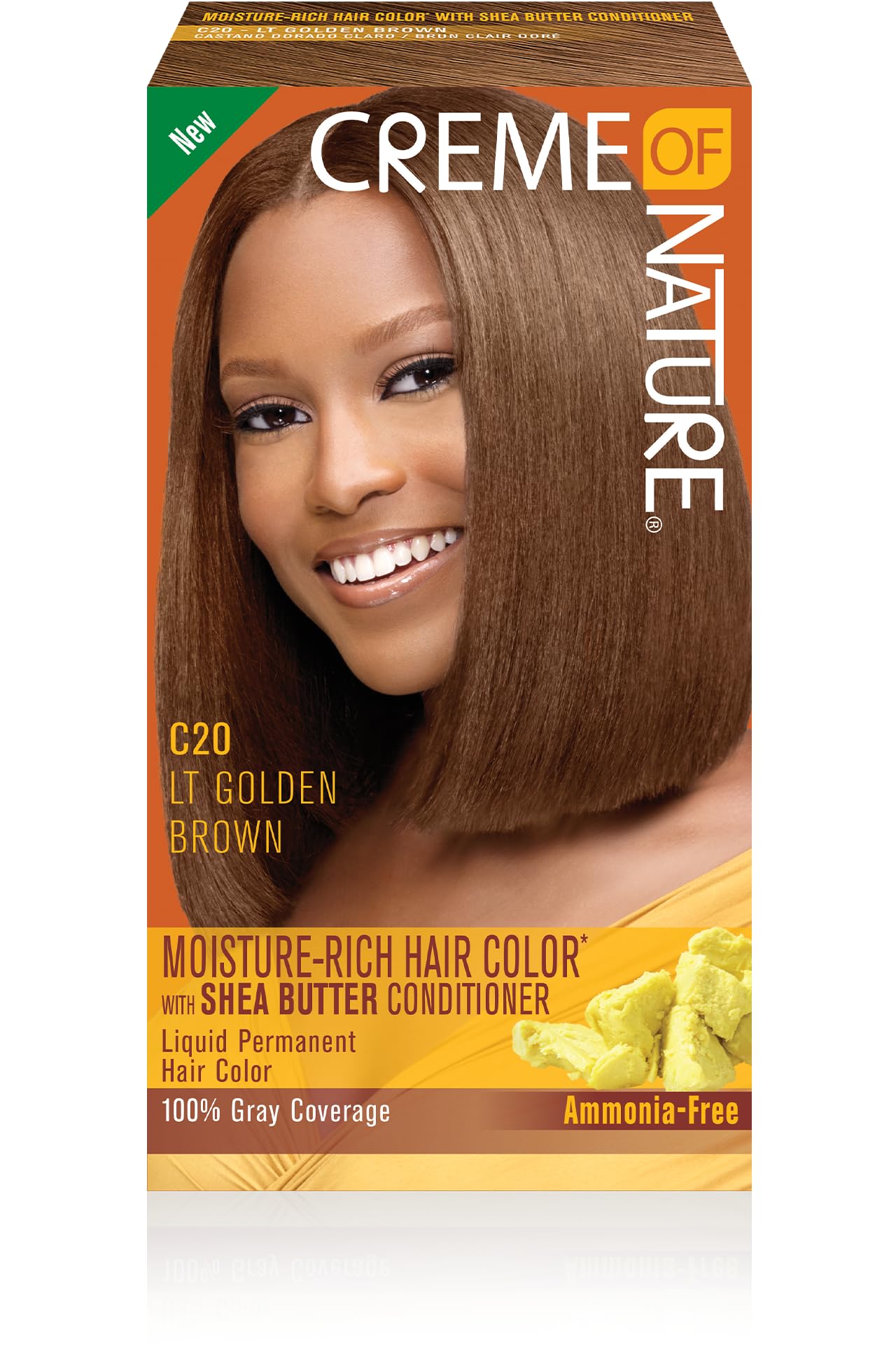 Color De Cabello Creme Of Nature Moisture Rich C20 Marrón Dorado Claro - Venta Internacional.