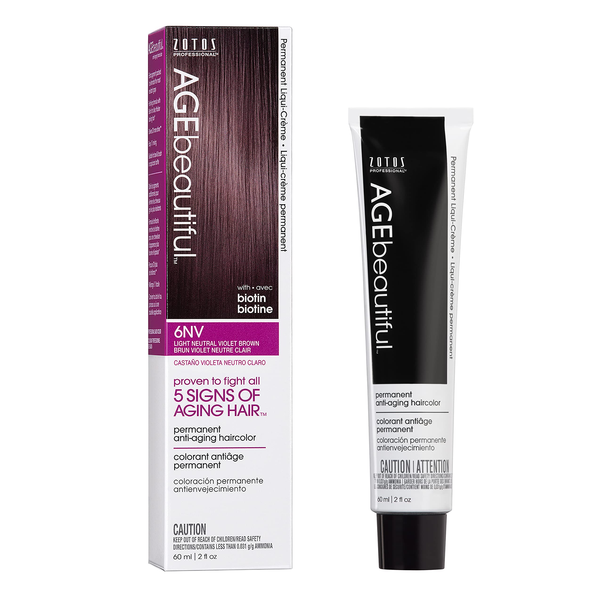 Tinte De Pelo Age Beautiful Liqui Creme 6nv Violeta Neutro Claro - Venta Internacional.