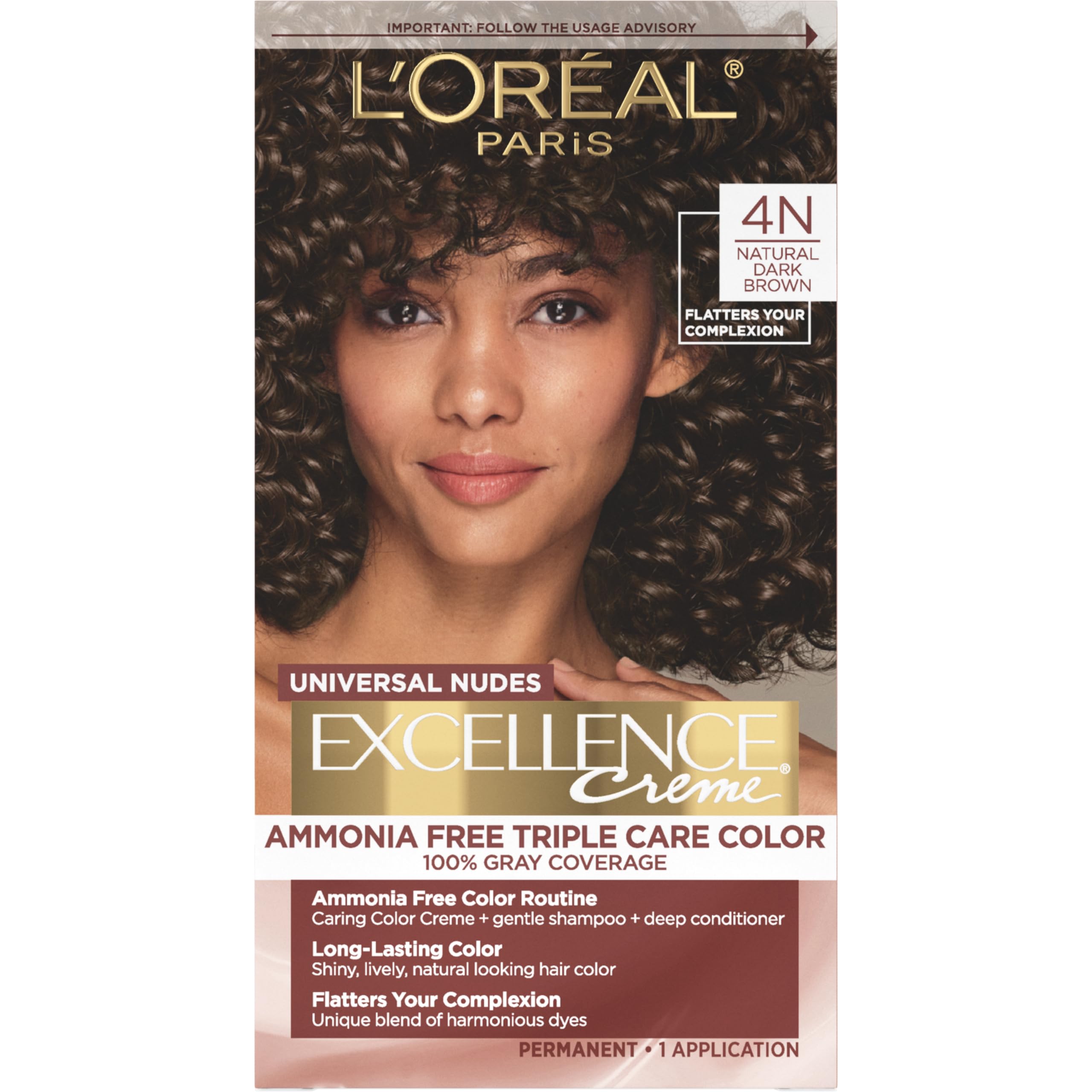 Foto 2 pulgar | Tinte De Pelo L'oréal Paris Excellence Universal Nudes 4n Brown - Venta Internacional.