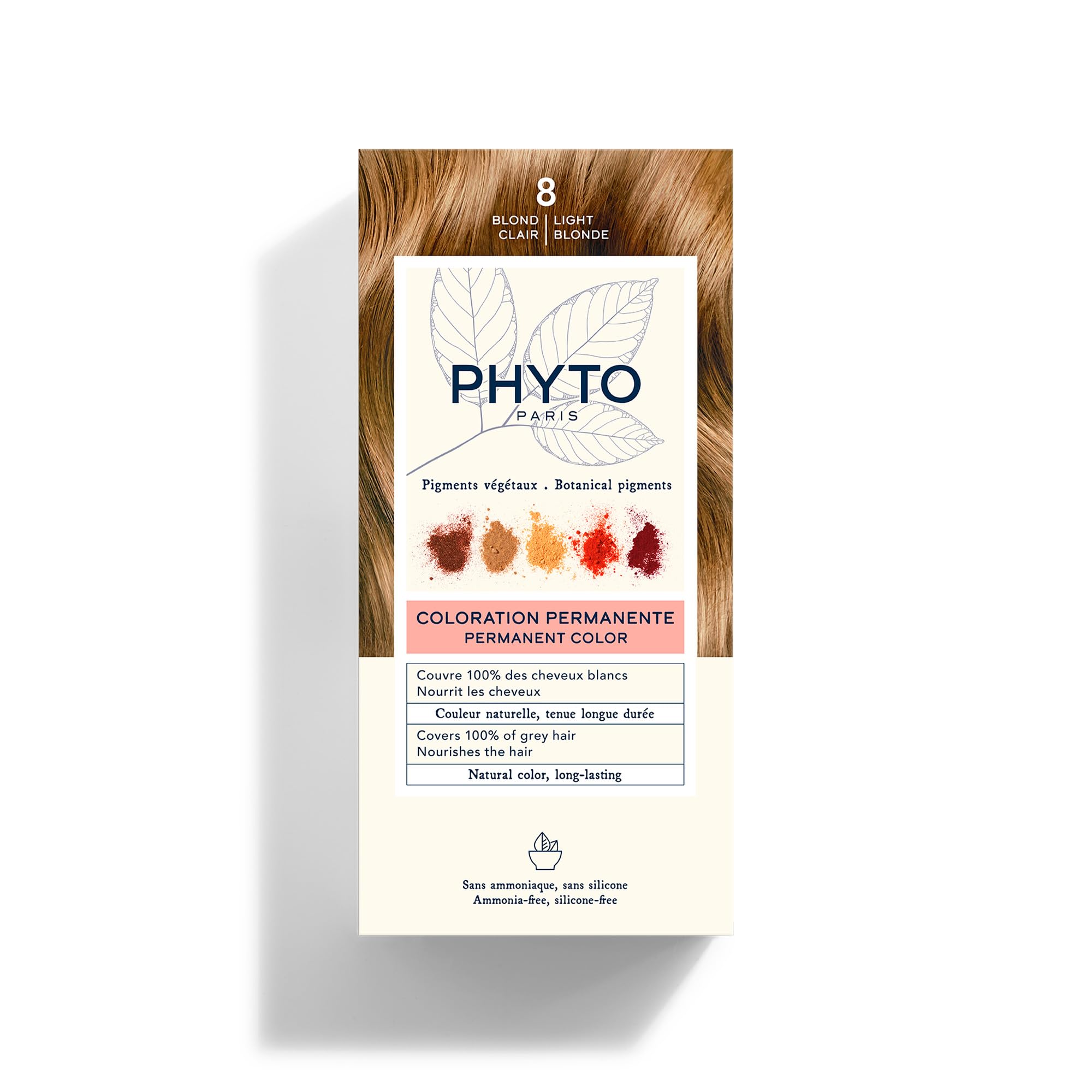 Foto 2 pulgar | Tinte Para El Cabello Phyto Phytocolor Permanent 8 Rubio Claro 12 Ml - Venta Internacional.