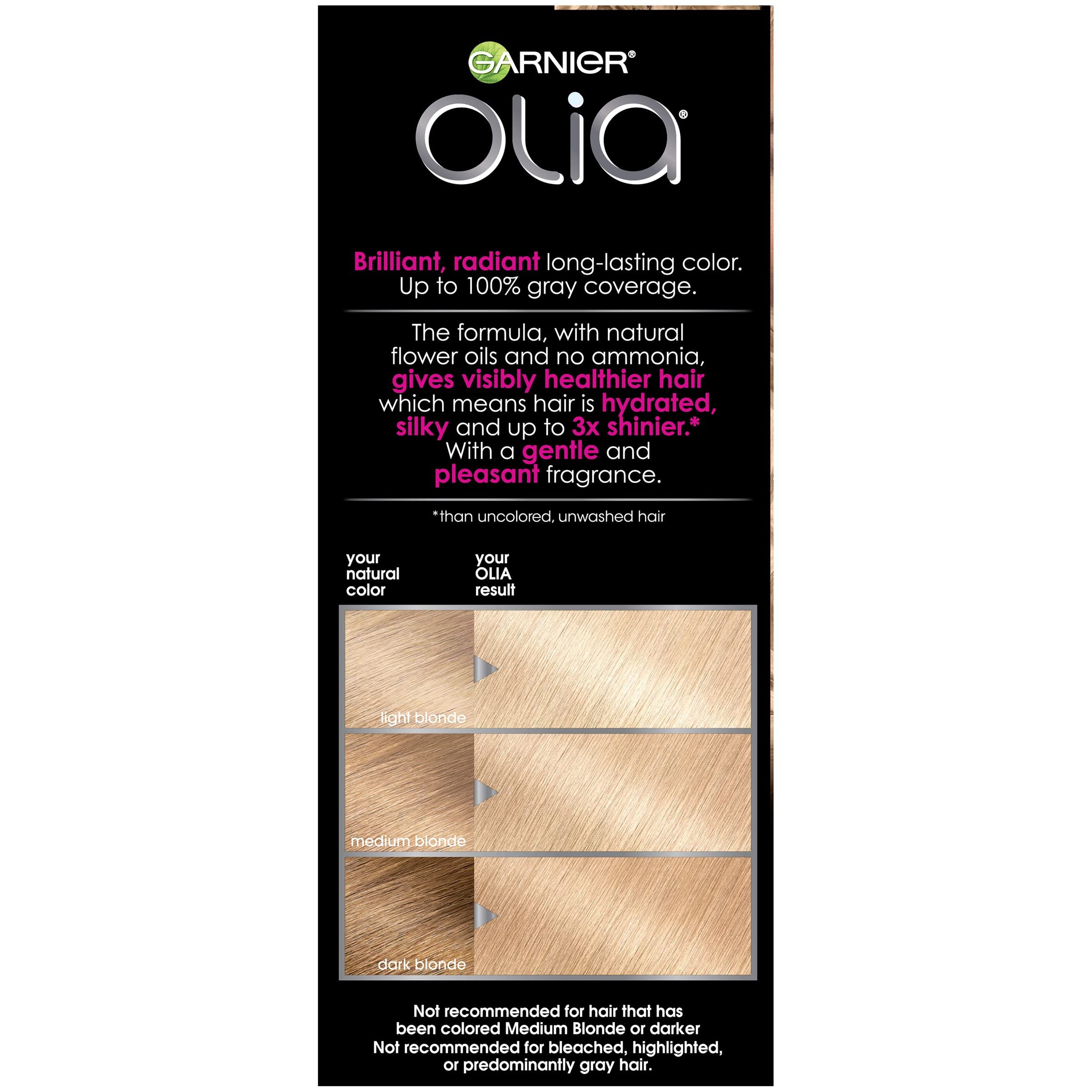 Foto 4 pulgar | Tinte De Pelo Garnier Olia Sin Amoniaco 9.5, Rubio Ceniza Más Claro - Venta Internacional.