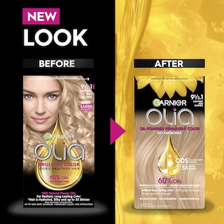 Foto 4 | Tinte De Pelo Garnier Olia Sin Amoniaco 9.5, Rubio Ceniza Más Claro - Venta Internacional.