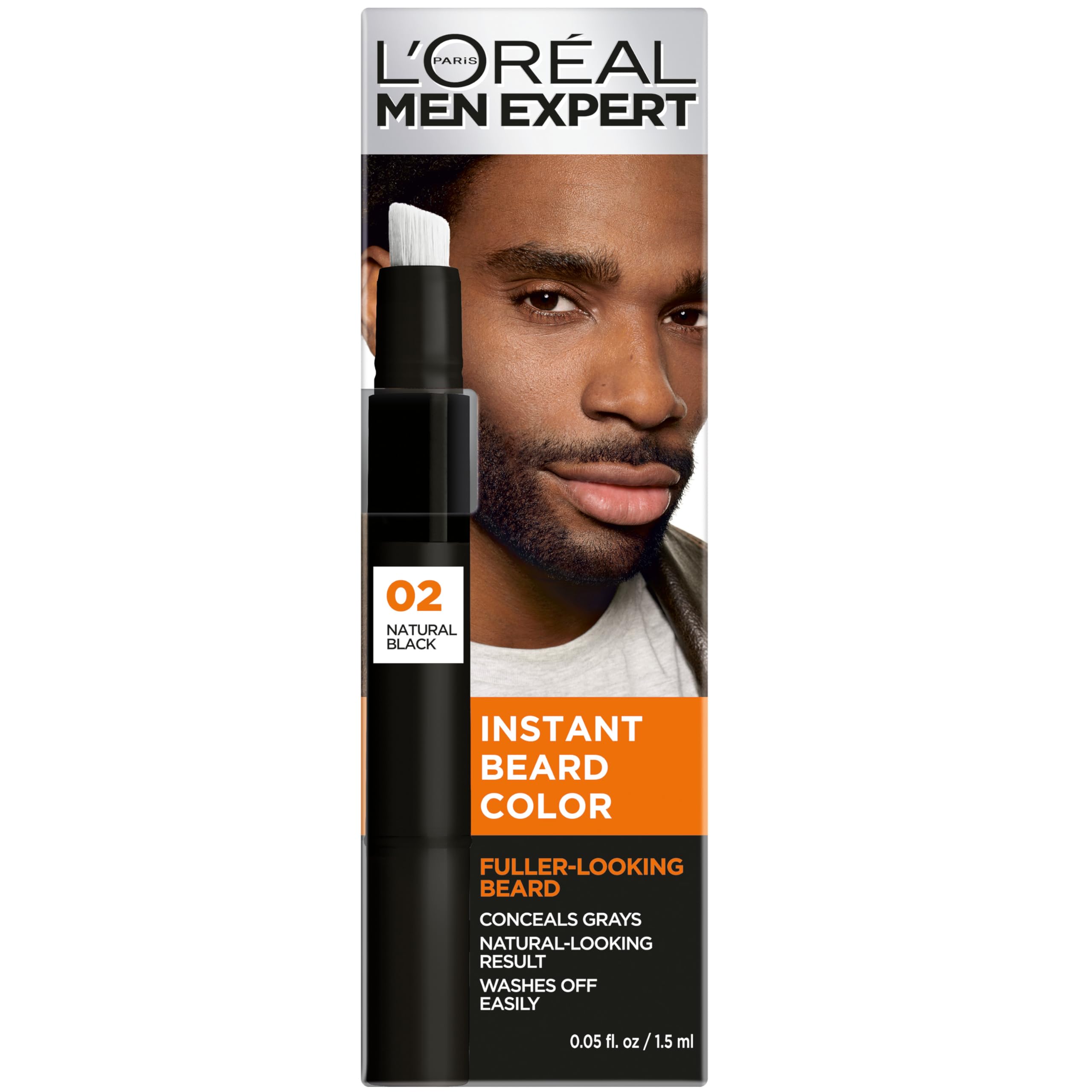 Foto 2 | Relleno Para Barba L'oreal Paris Men Expert 02, Negro Natural, 1,5 Ml - Venta Internacional.