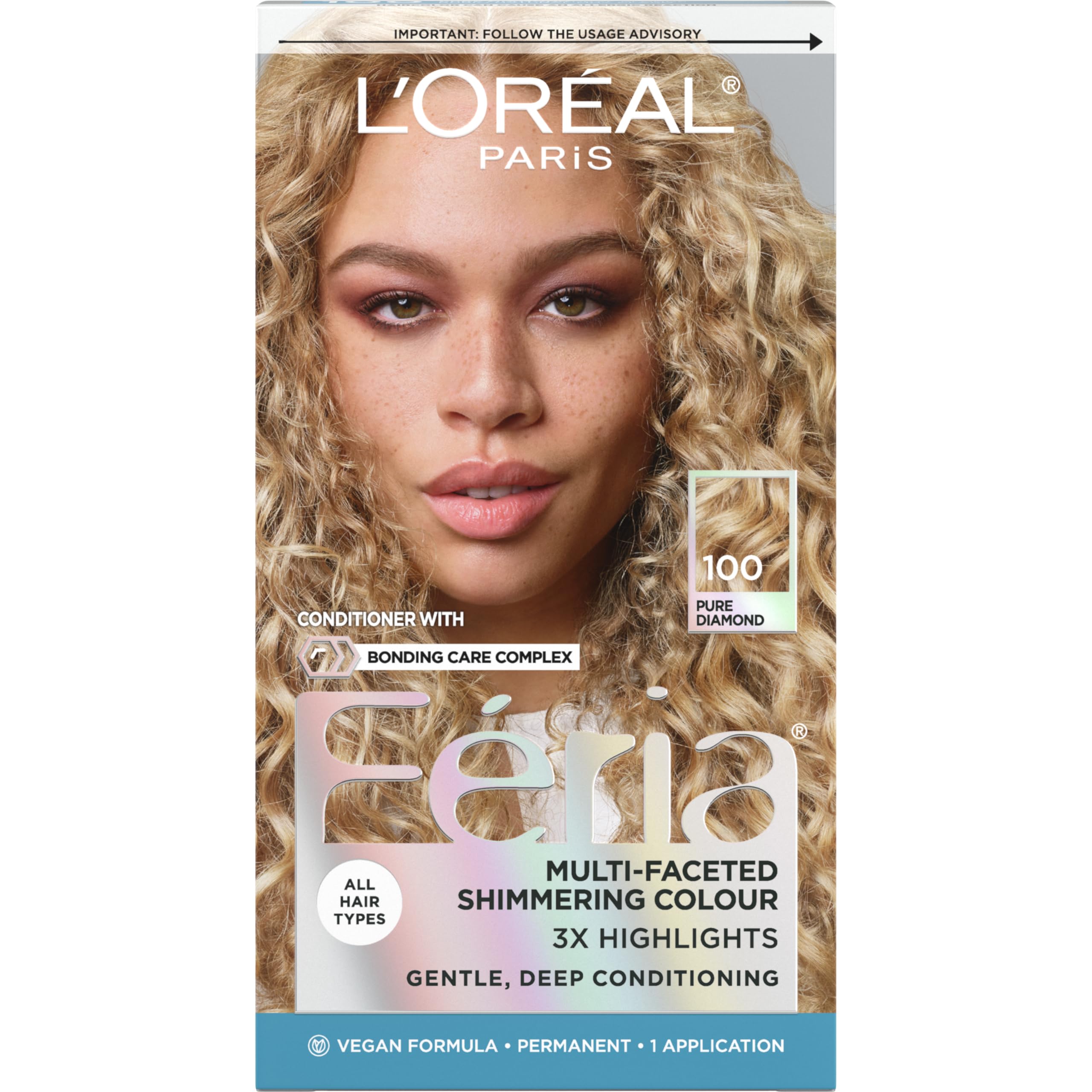 Foto 2 pulgar | Tinte Para El Cabello L'oreal Paris Feria 100 Pure Diamond Blonde - Venta Internacional.