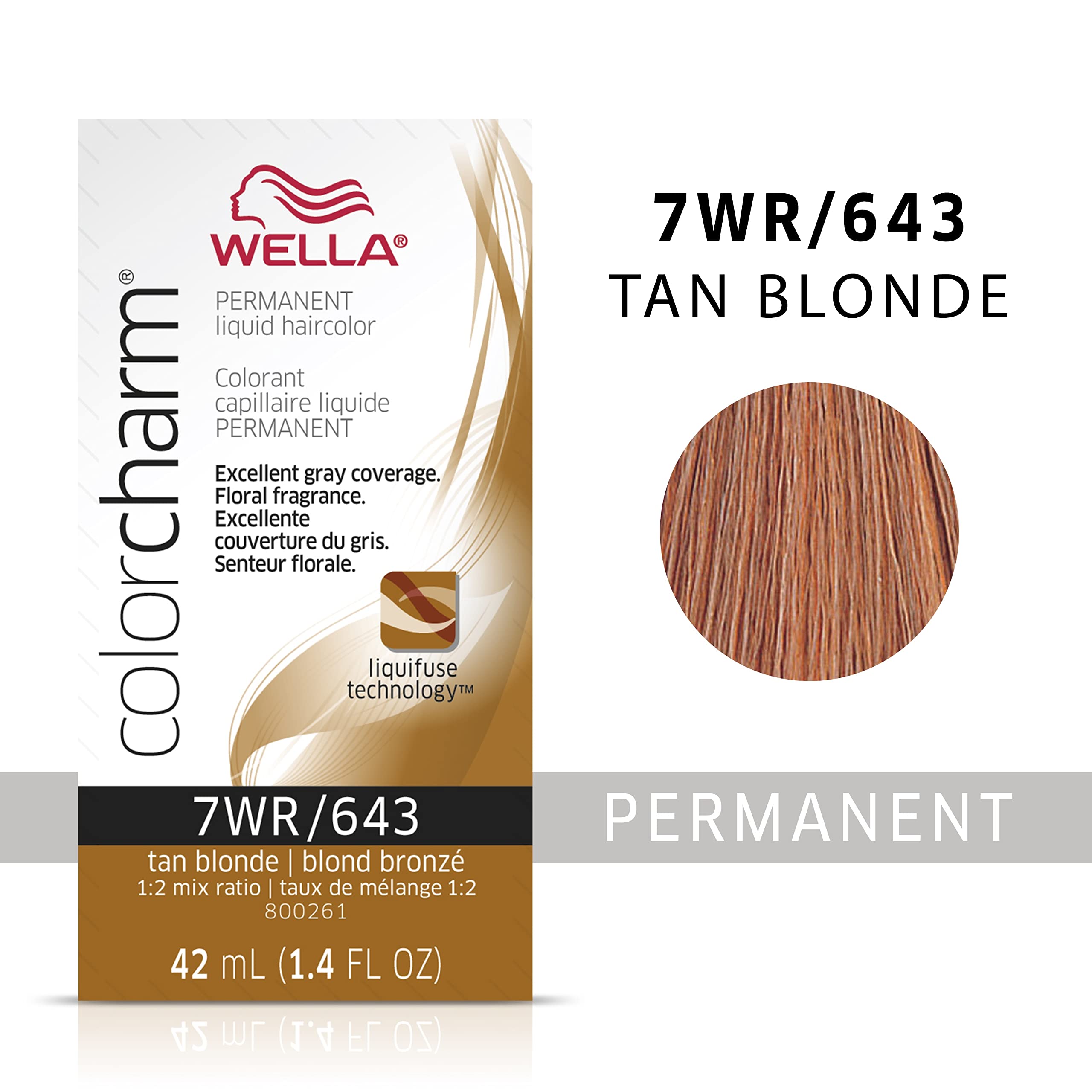 Foto 3 pulgar | Tinte De Pelo Wella Color Charm Permanent Liquid 7wr Tan Blonde - Venta Internacional.