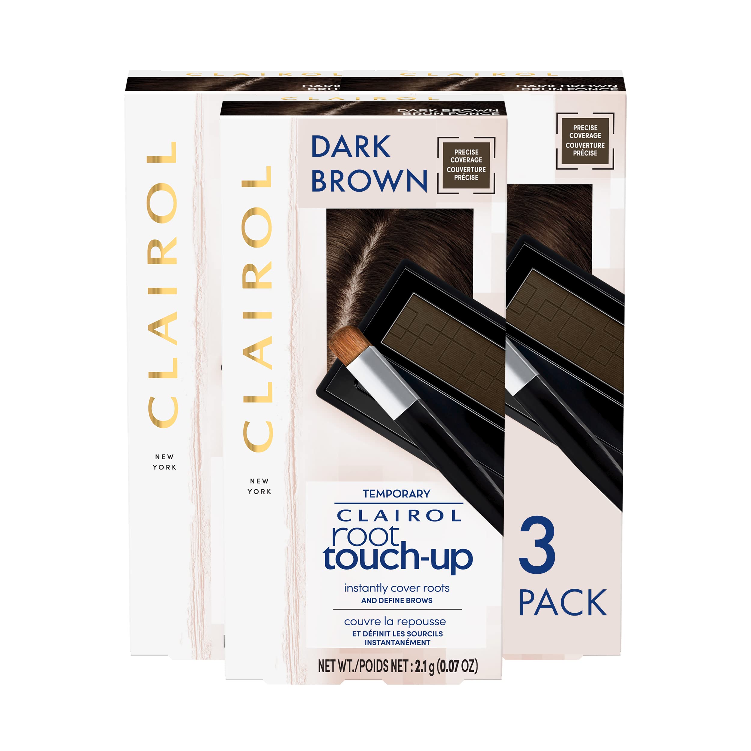 Foto 2 pulgar | Polvo Corrector De Cabello Clairol Root Touch-up Dark Brown X3 - Venta Internacional.