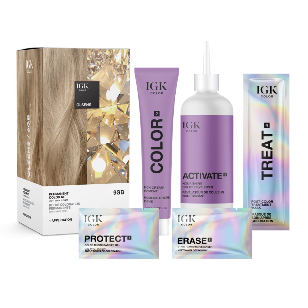 Foto 2 | Kit De Coloración De Cabello Igk Olsens Permanent Beige Claro Rubio 9gb - Venta Internacional.