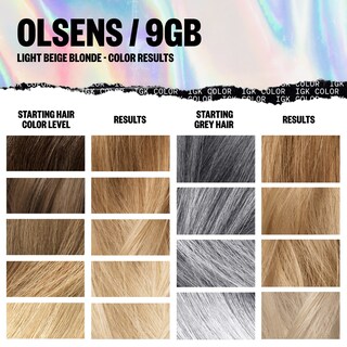 Foto 4 | Kit De Coloración De Cabello Igk Olsens Permanent Beige Claro Rubio 9gb - Venta Internacional.