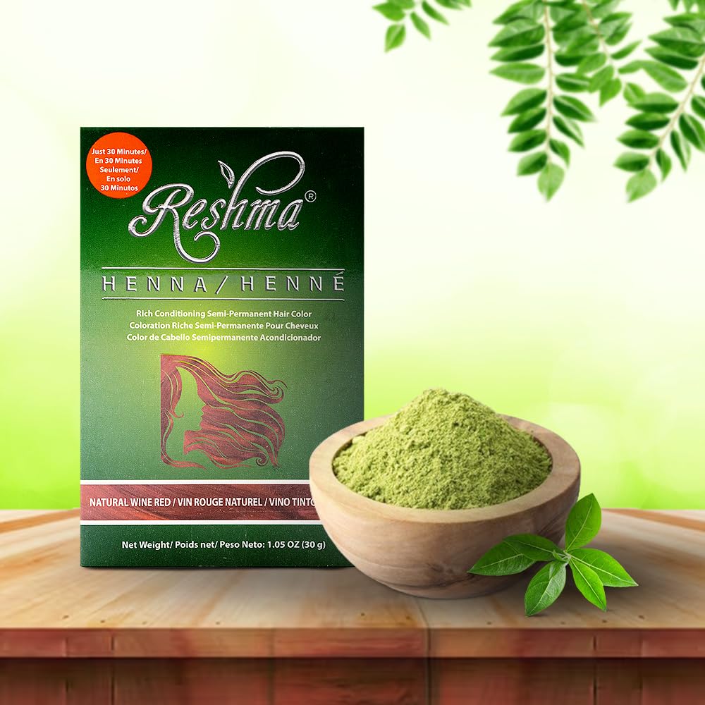 Foto 2 | Tinte De Pelo Con Henna Reshma Beauty, 30 Minutos, Rojo Vino, 1 Paquete - Venta Internacional.