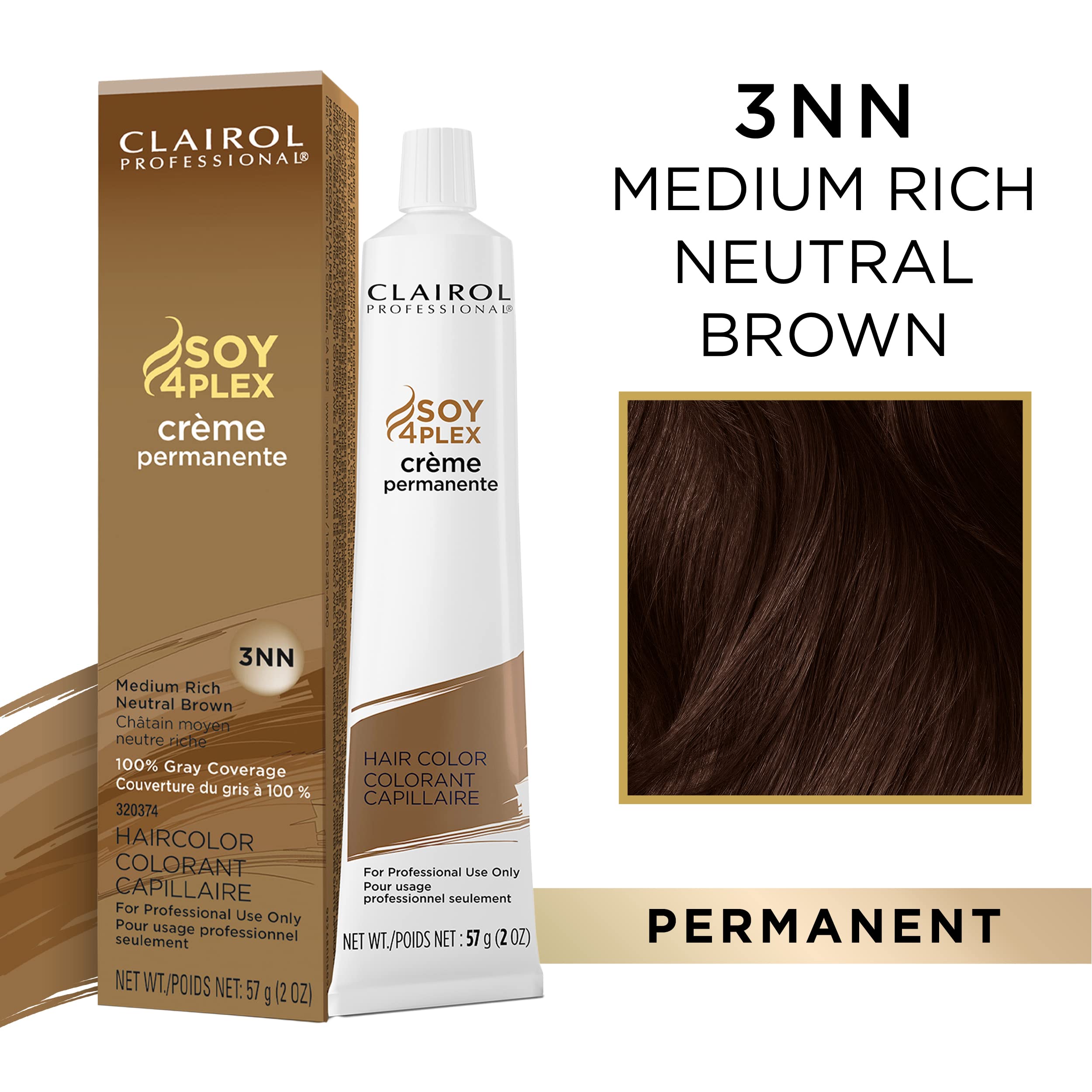 Foto 3 pulgar | Tinte Para El Cabello Clairol Professional Permanent 3nn Medium Rich Brown - Venta Internacional.