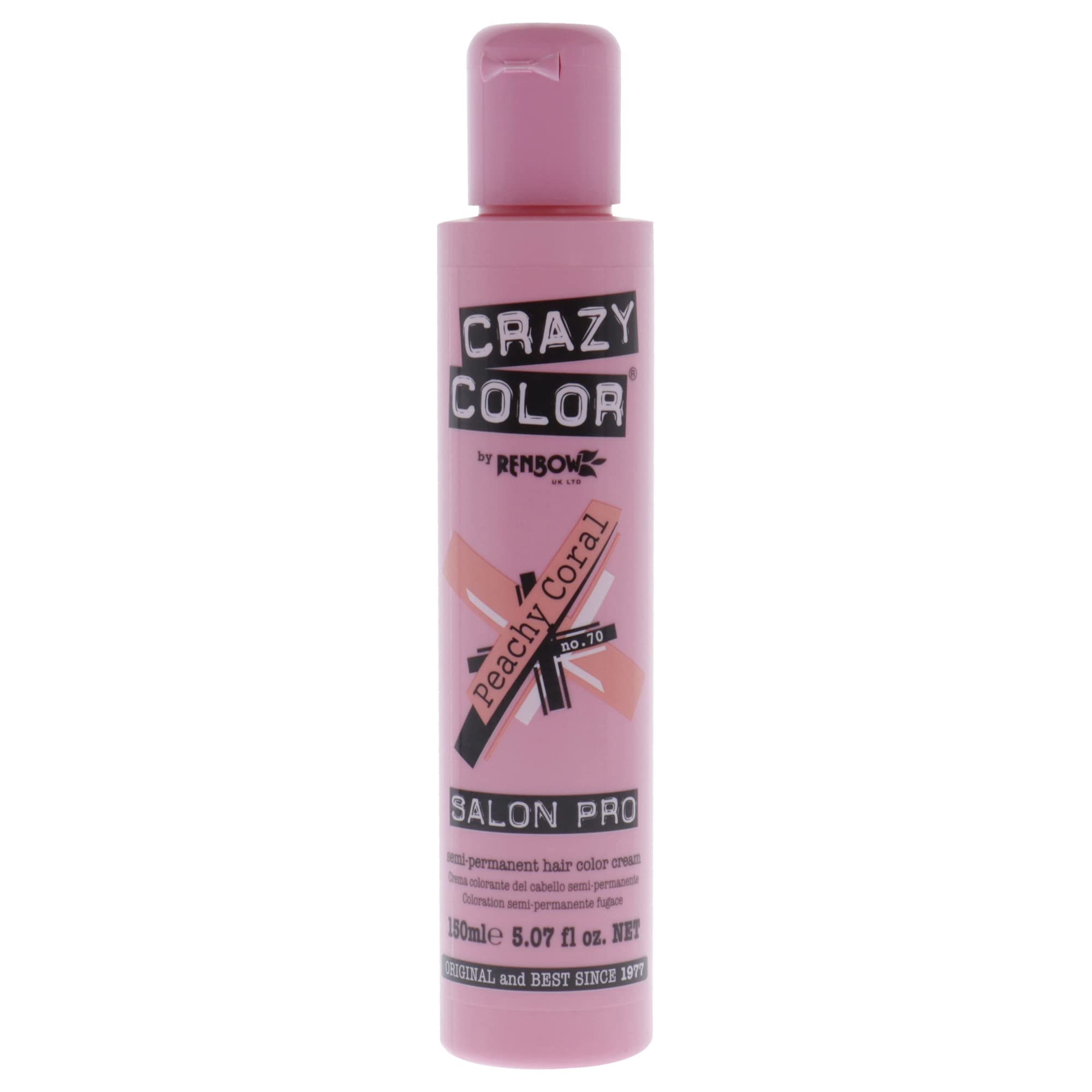 Foto 2 pulgar | Tinte De Pelo Crazy Color Salon Pro 70 Peachy Coral 150 Ml Para Mujer - Venta Internacional.