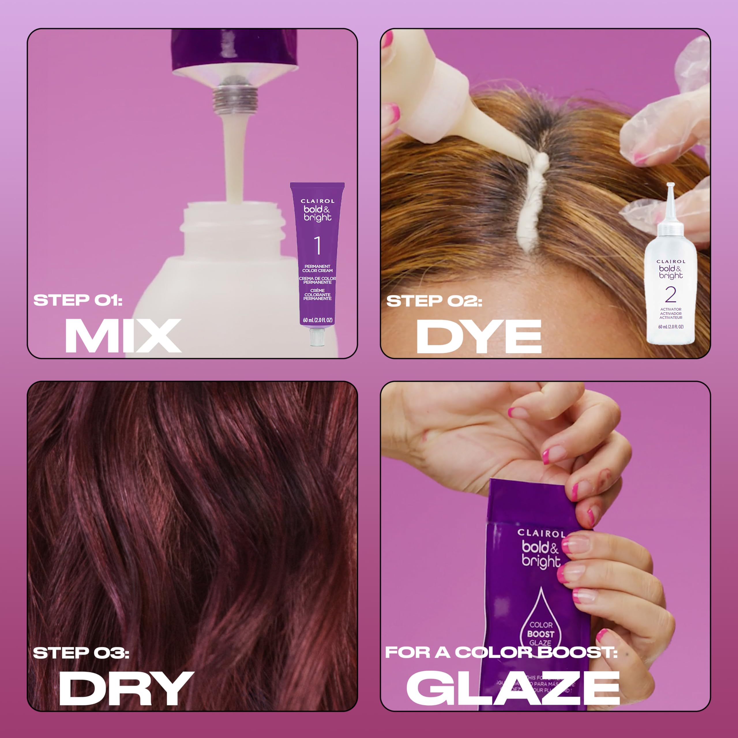 Foto 6 pulgar | Tinte Para El Cabello Clairol Bold & Bright 53 Dulce De Leche Permanent - Venta Internacional.