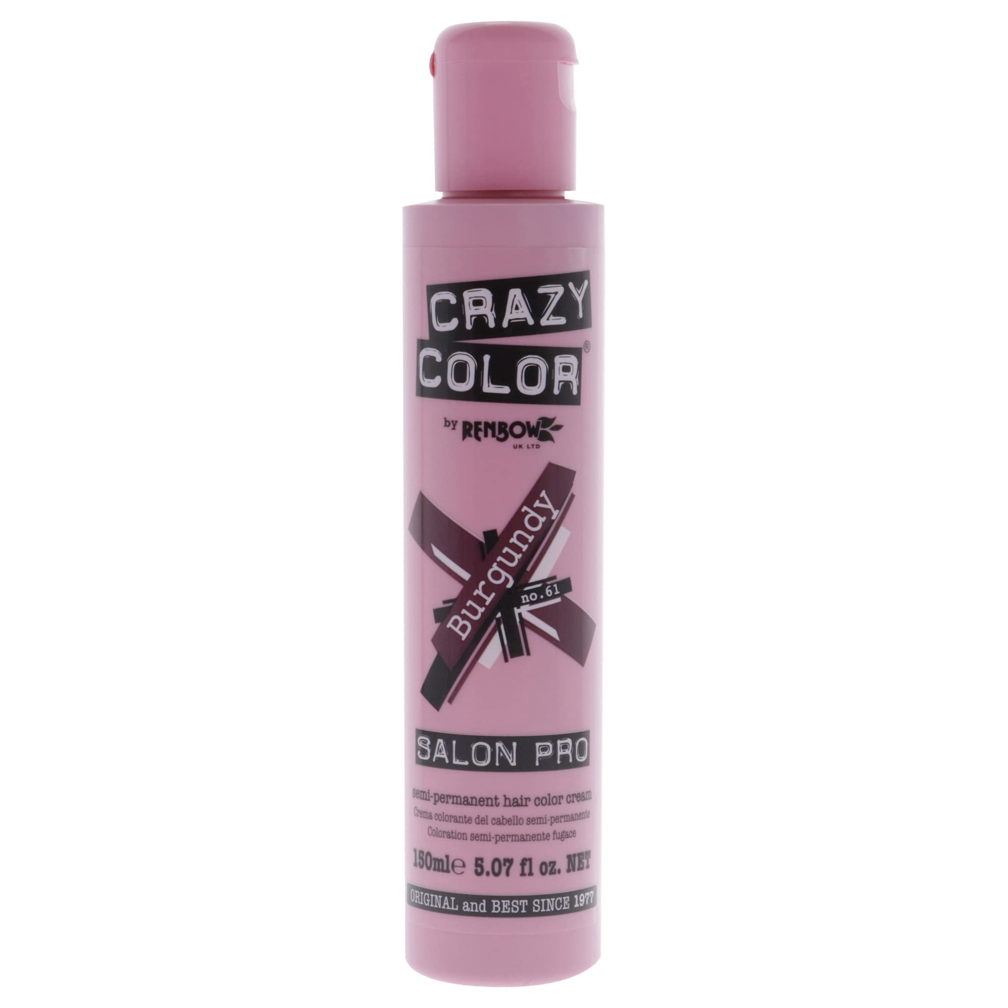 Tinte De Pelo Crazy Color Salon Pro 61 Burgundy 150 Ml Para Mujer - Venta Internacional.