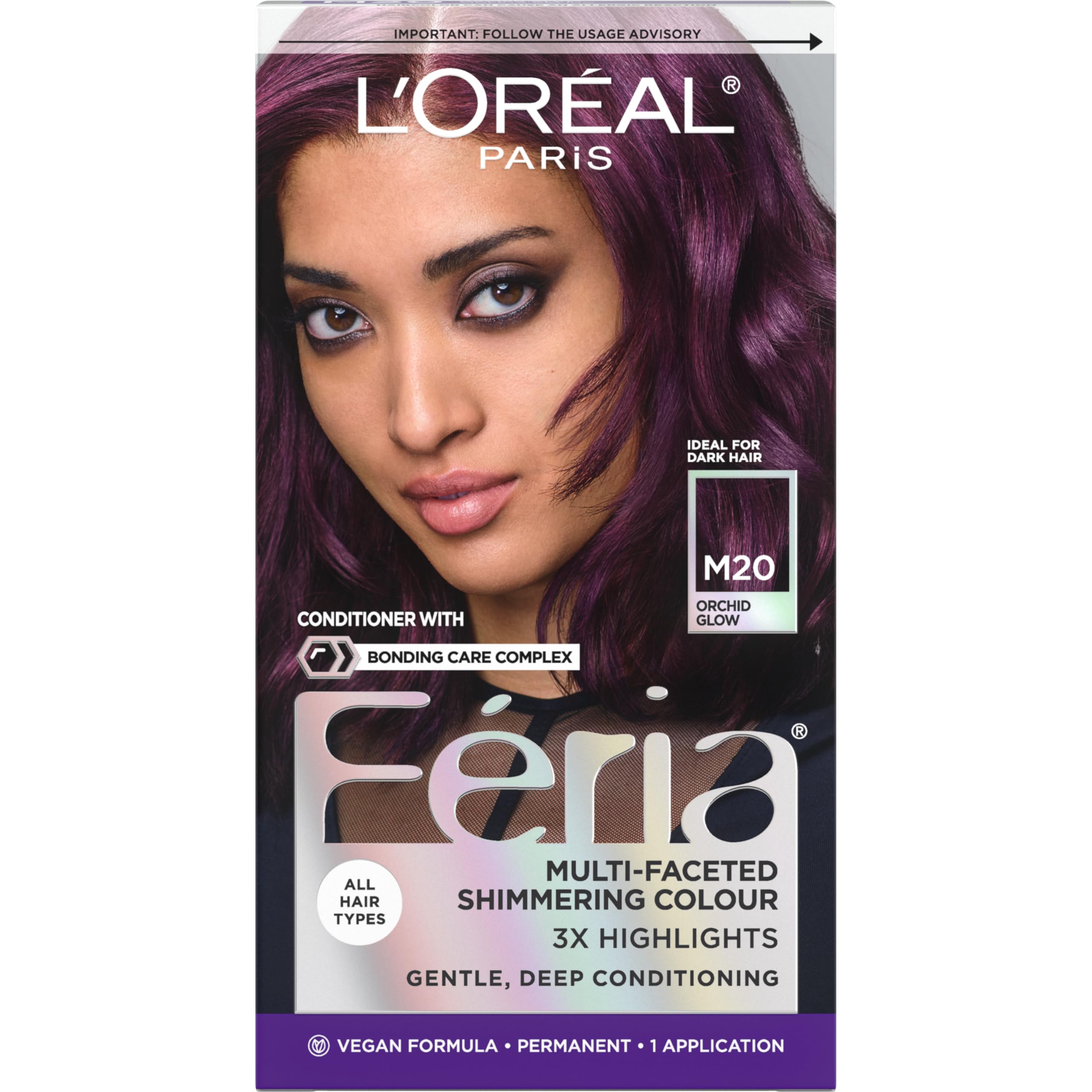 Foto 2 pulgar | Tinte Para El Cabello L'oreal Paris Feria Midnight Bold Orchid Glow - Venta Internacional.