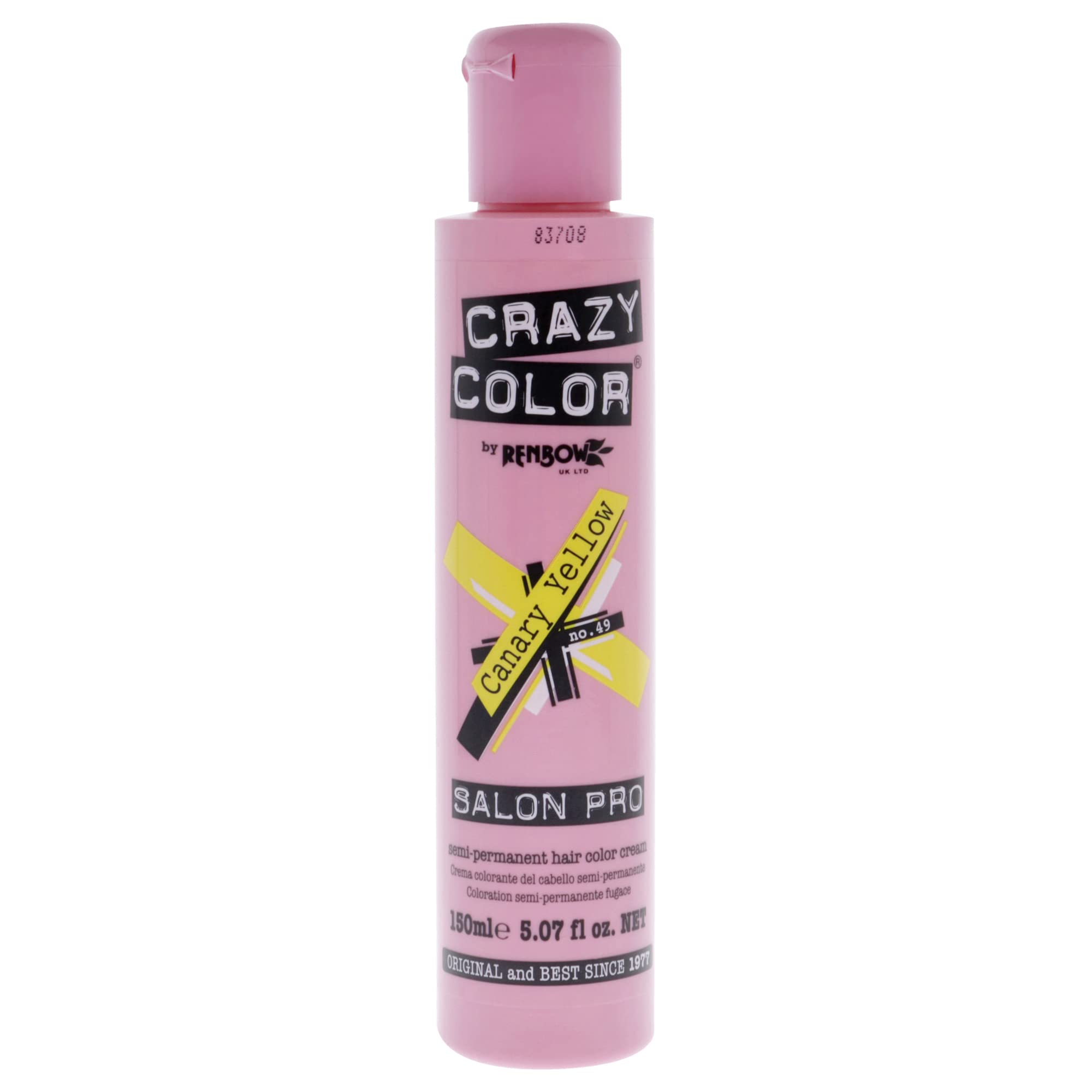 Tinte De Pelo Crazy Color Salon Pro Semipermanente Amarillo Canario - Venta Internacional.