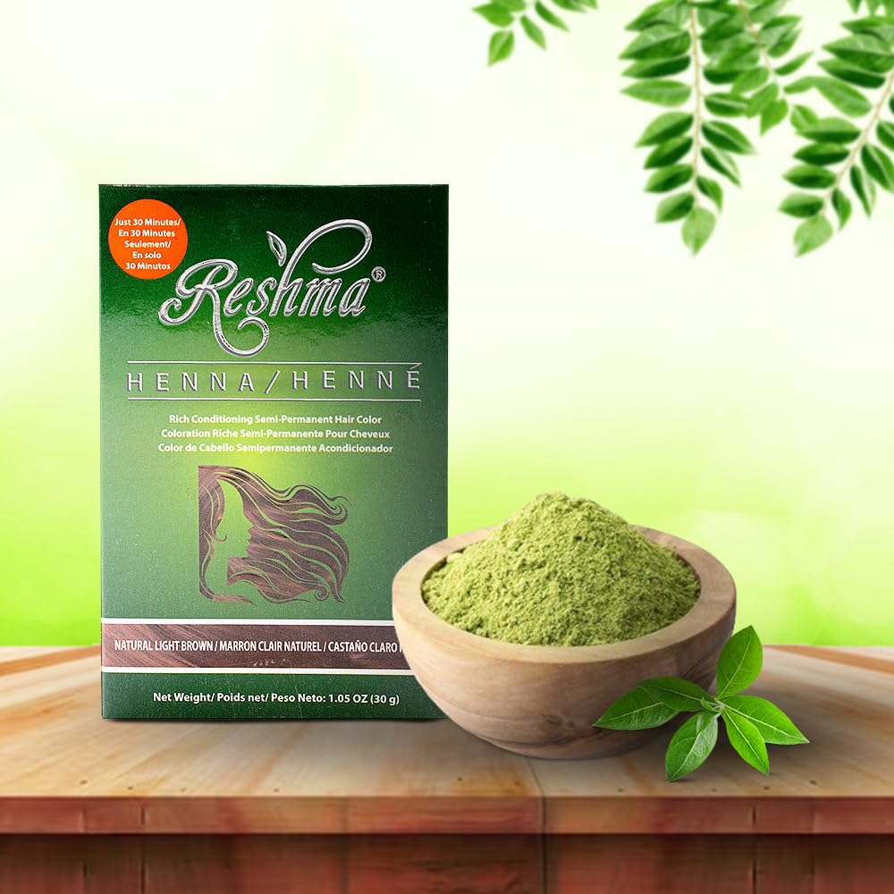 Foto 3 pulgar | Tinte De Pelo Con Henna Reshma Beauty, 30 Minutos, Marrón Claro - Venta Internacional.
