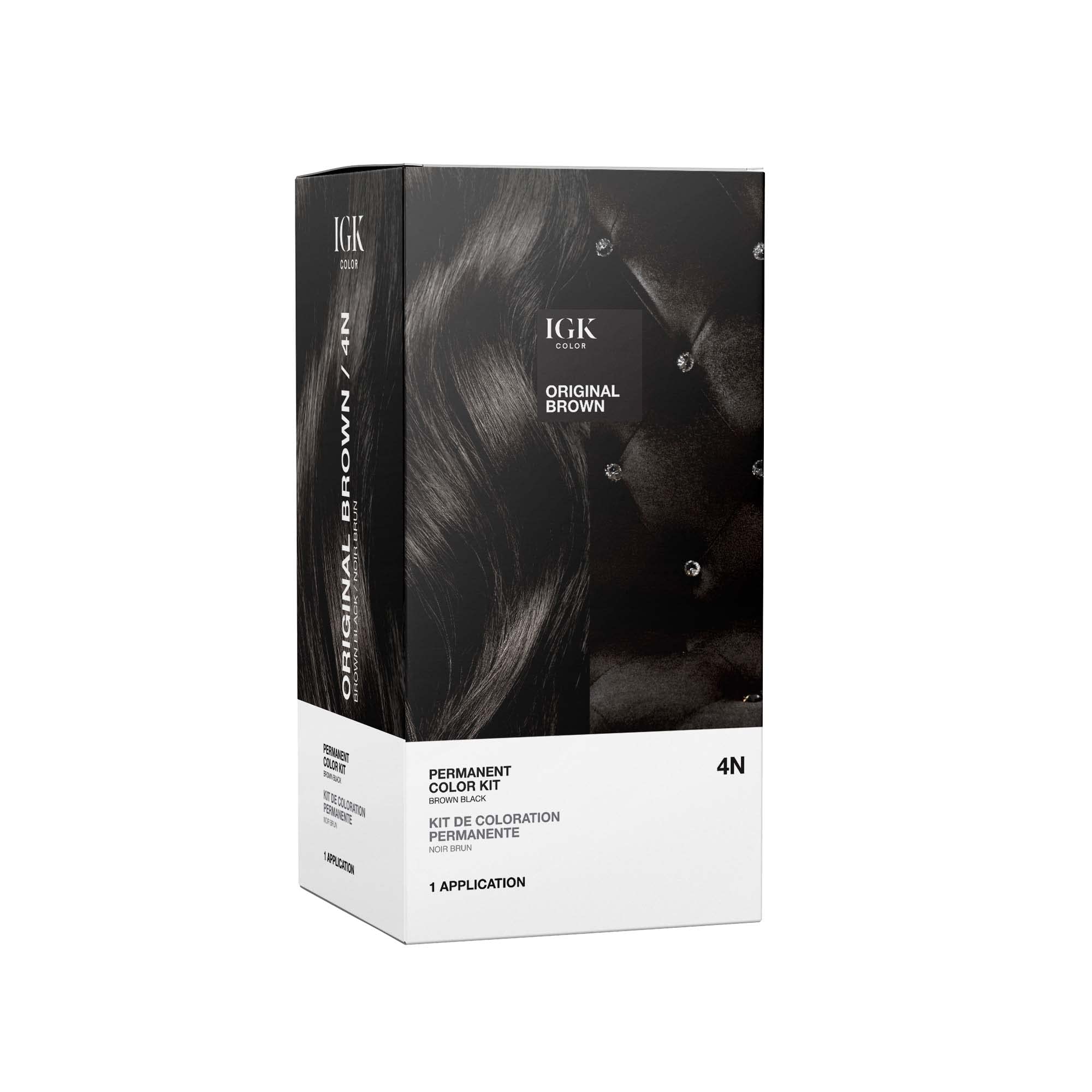 Foto 2 pulgar | Kit De Coloración De Cabello Igk Permanent Original Brown Brown Black 4n - Venta Internacional.