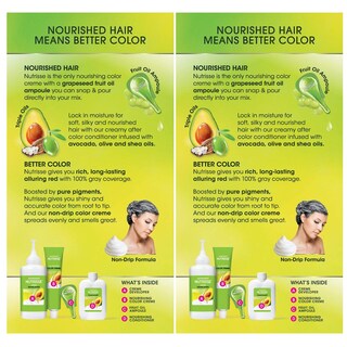 Foto 2 | Tinte Para El Cabello Garnier Nutrisse Nourishing Creme 56 Medium Rojizo - Venta Internacional.