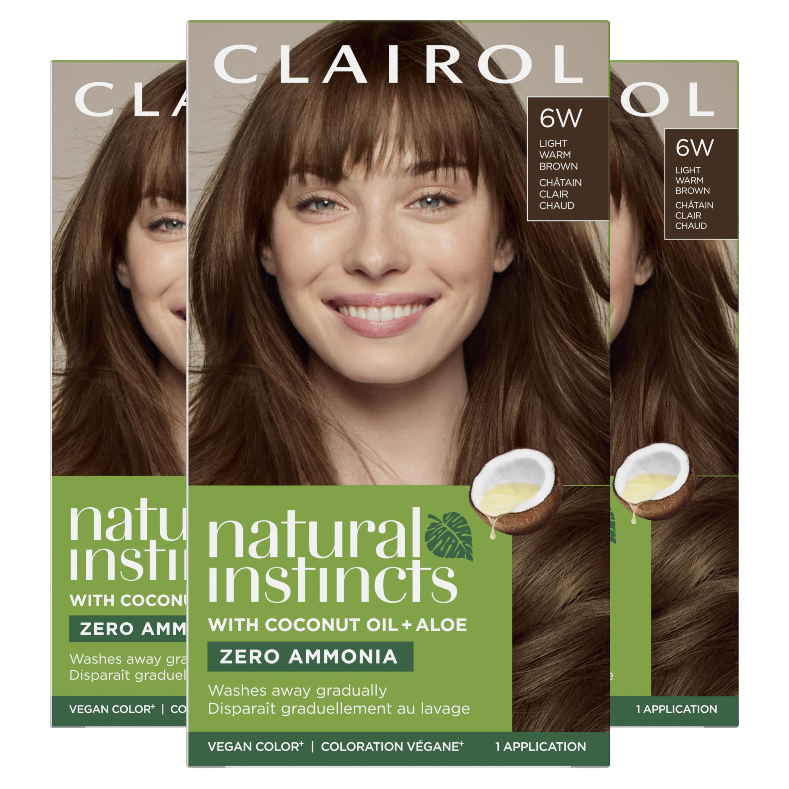 Foto 2 pulgar | Tinte Para El Cabello Clairol Natural Instincts Demi-permanent 6w Brown X3 - Venta Internacional.