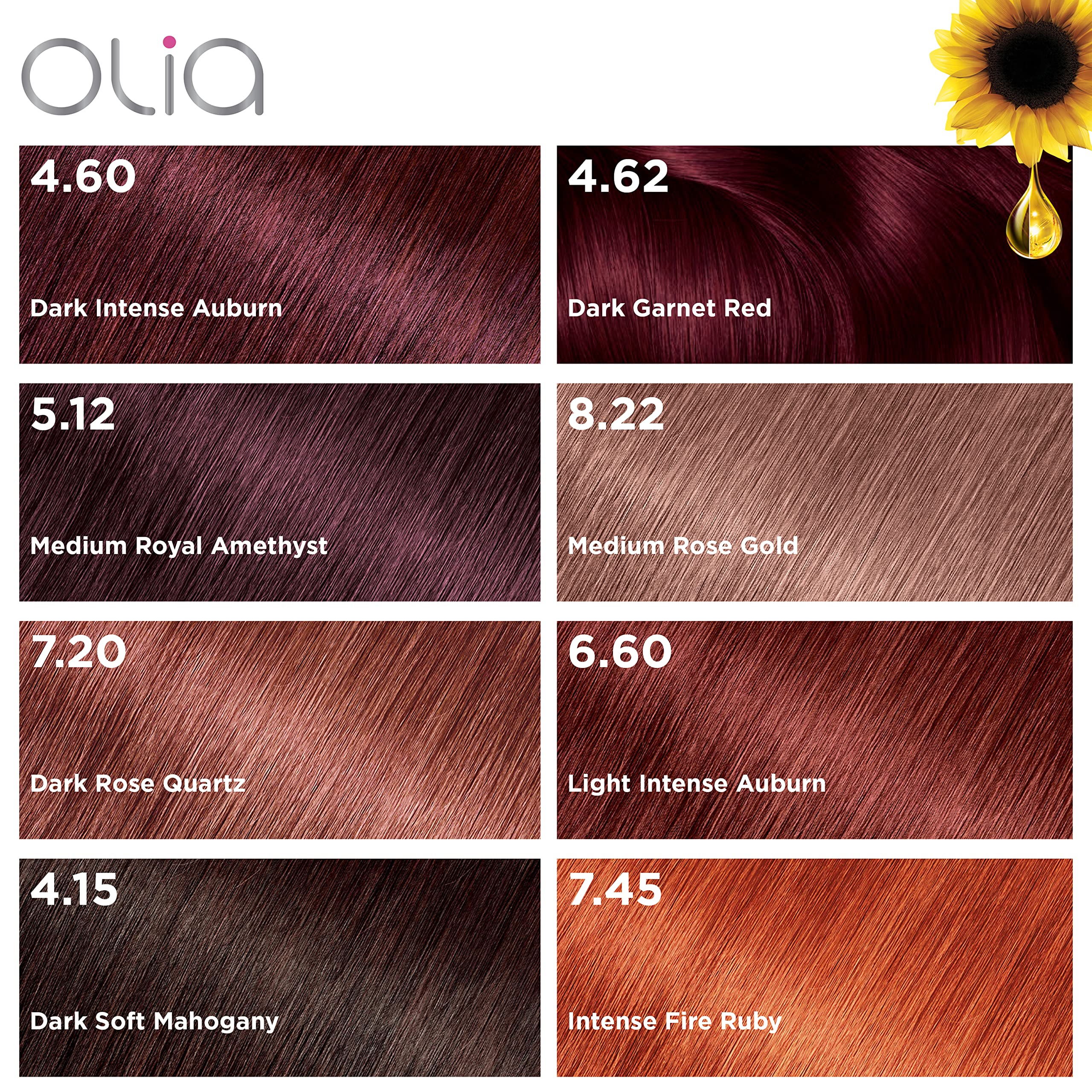 Foto 6 pulgar | Tinte Para El Cabello Garnier Olia Sin Amoniaco 4.60 Castaño Oscuro, 2 X 60 Ml - Venta Internacional.