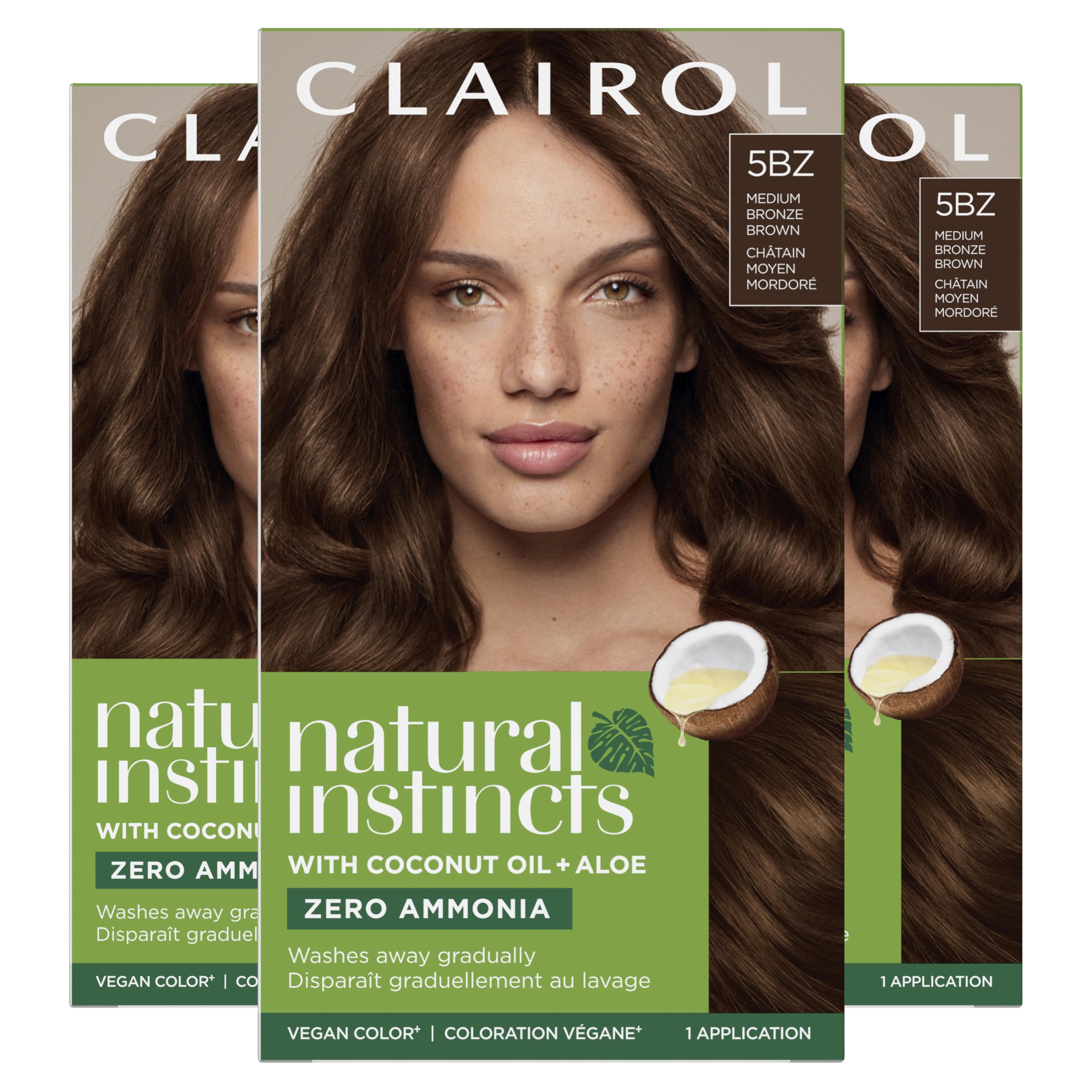Tinte Para El Cabello Clairol Natural Instincts Demi-permanent 5bz Pack 3 - Venta Internacional.