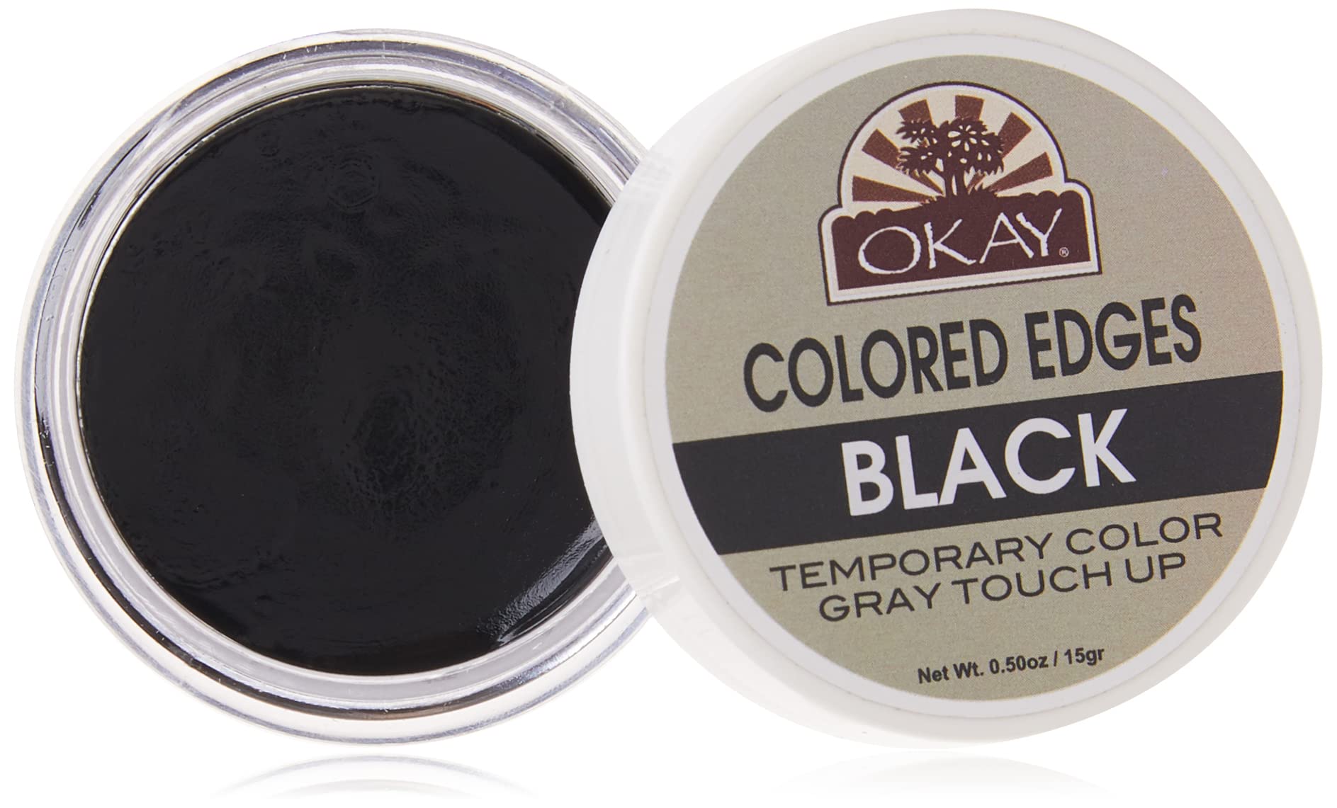 Tinte Para El Cabello Touch Up Okay Colored Edges, Negro, 15 Ml - Venta Internacional.