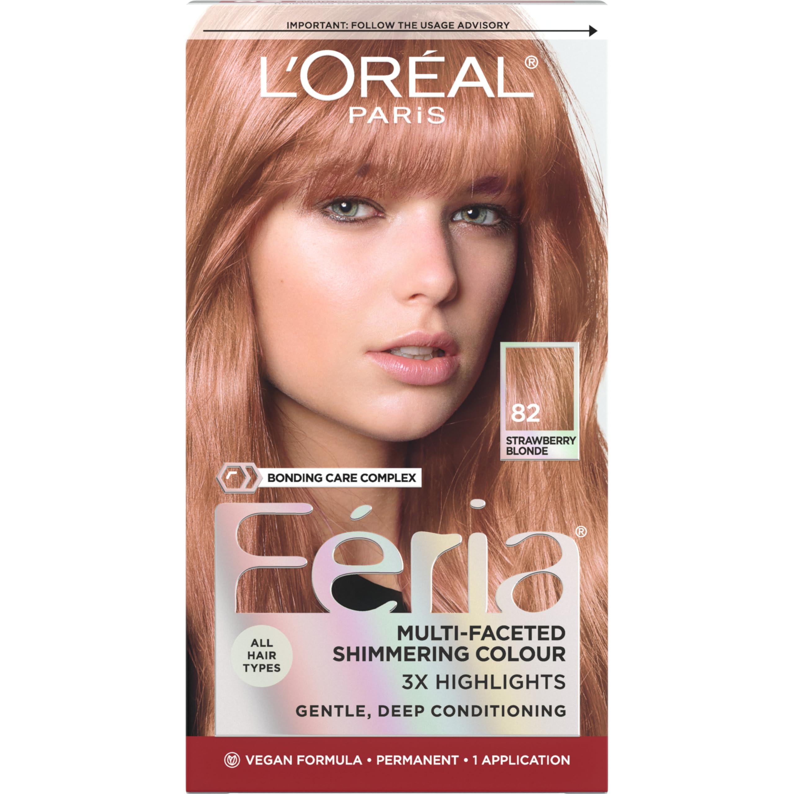 Foto 2 pulgar | Tinte Para El Cabello L'oreal Paris Feria 82 Strawberry Blonde, 1 Kit - Venta Internacional.