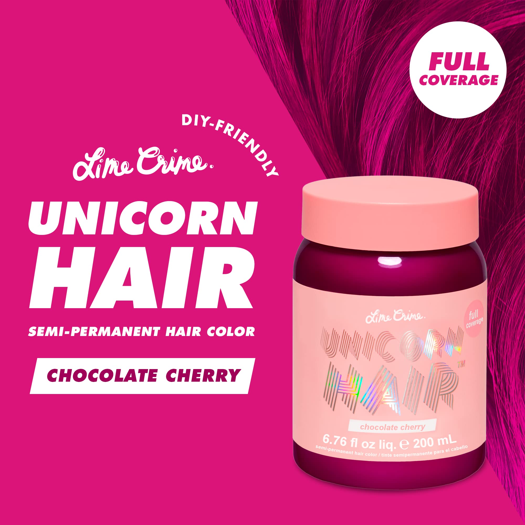 Foto 3 pulgar | Tinte De Pelo Lime Crime Unicorn Chocolate Cherry 200 Ml - Venta Internacional.