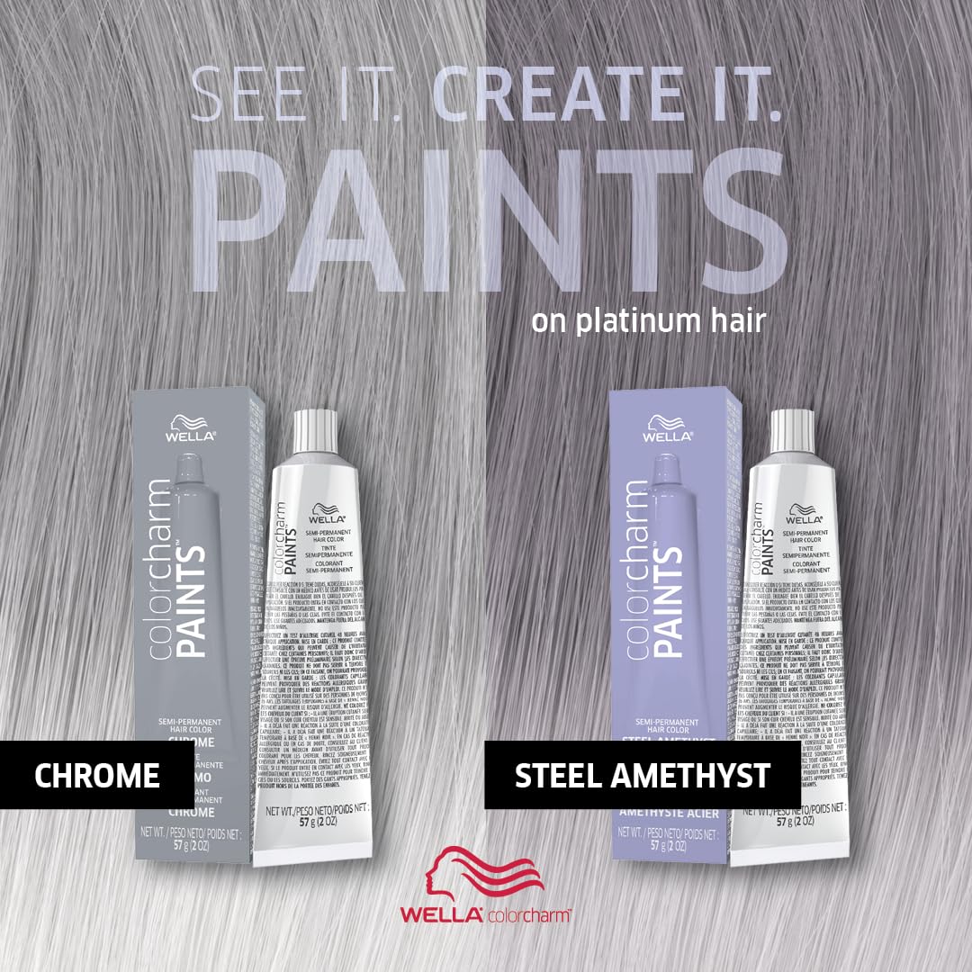 Foto 7 | Tinte Semipermanente Para El Cabello Wella Color Charm Paints Steel Amethyst - Venta Internacional.